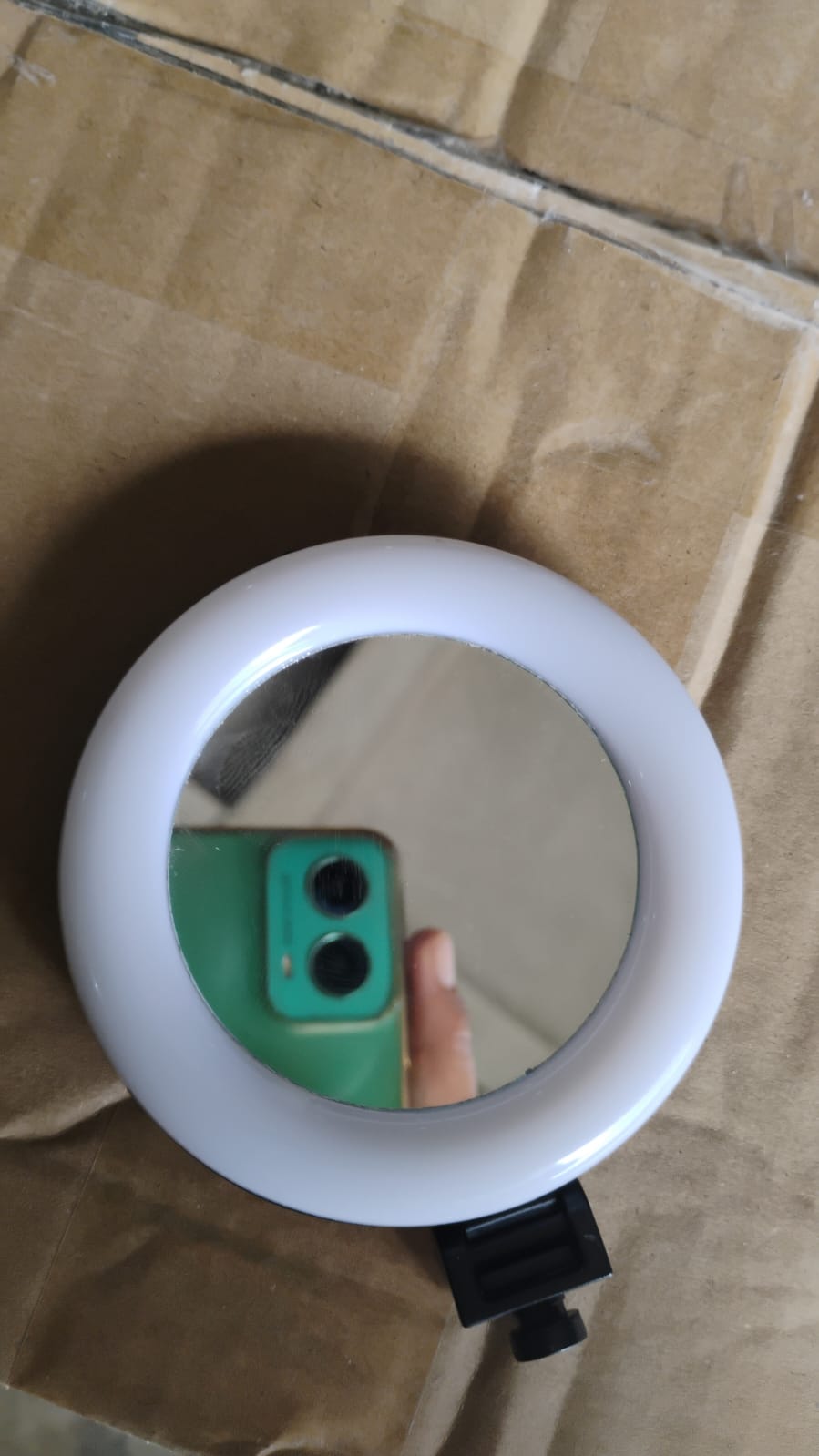Rechargeable LED Makeup Mirror with Ring Light (1 Pc) Your Brand