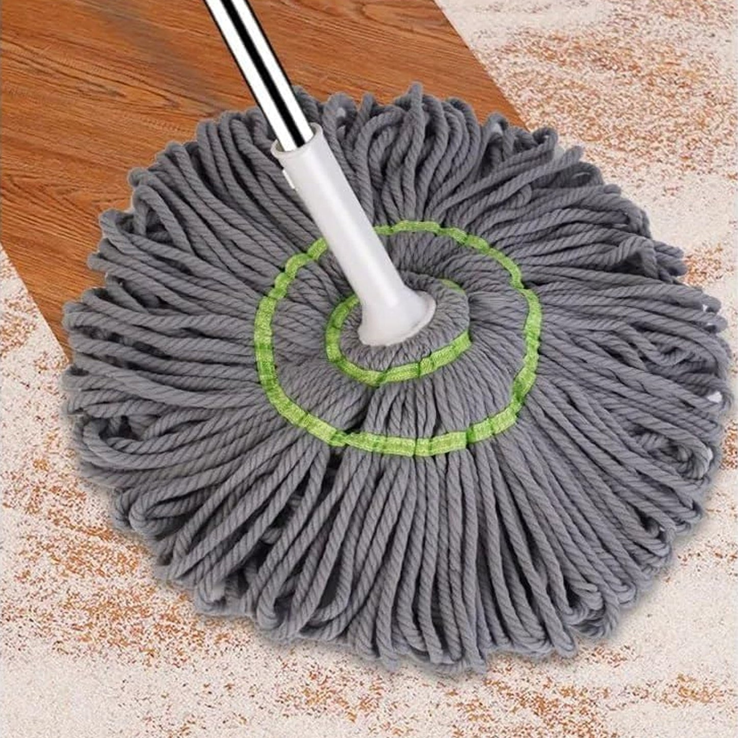 Squeeze Twist Mop Self Wringing Mop, Stainless Steel Handle (1 Pc) Your Brand