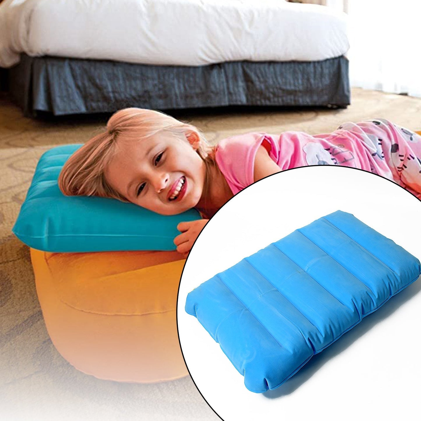 Inflatable Camping Pillows, Travelling Air Pillow Soft Comfortable Air Inflatable Travel Pillow (48×30 Cm / 1 pc) Your Brand