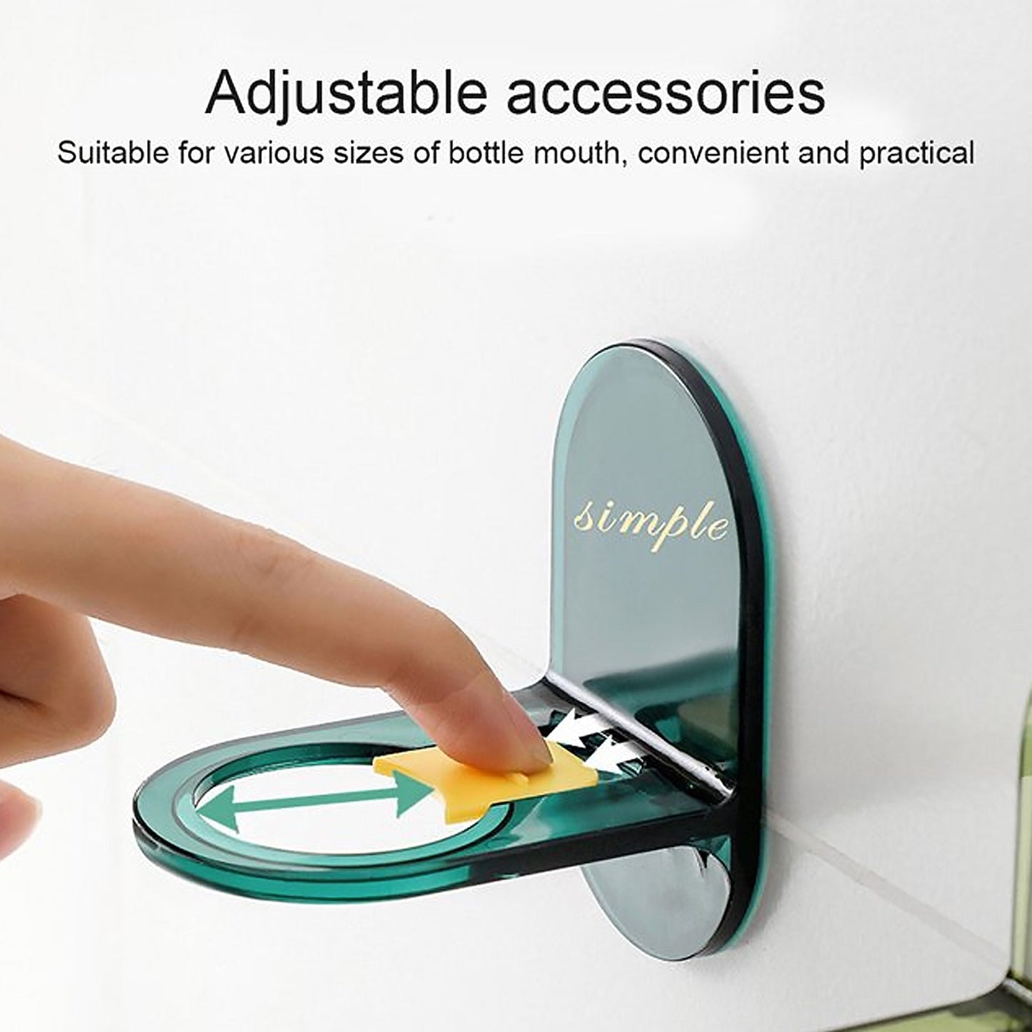 Shower Gel Bottle Holder, Wall Mounted Hook, L Shape Bottle Rack, Rust Resistant, Seamless Hook for Kitchen and Bathroom for Shampoo Lotion Soap Liquid Dispenser Bottle (1 Pc) Your Brand