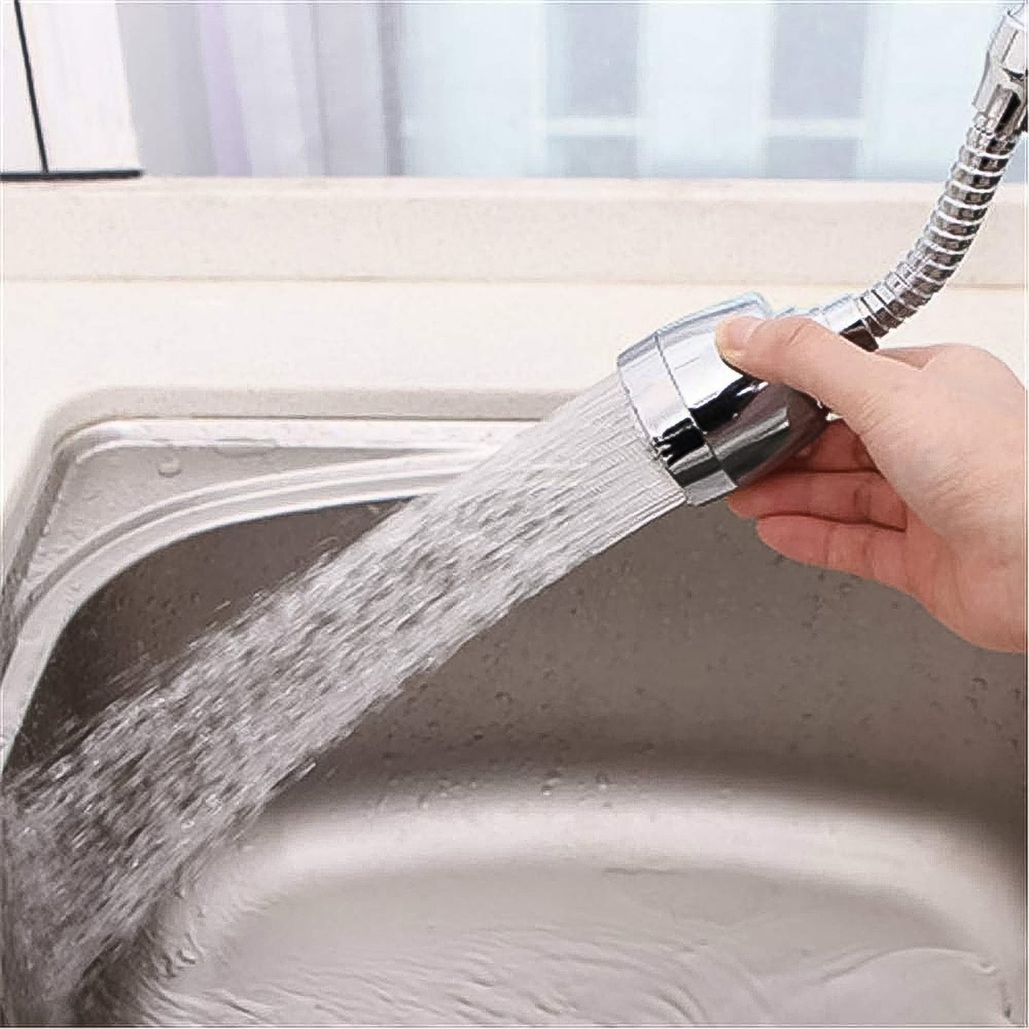 Stainless Steel Water Faucet Sprayer Head (1 Pc / 7 Inch) Your Brand