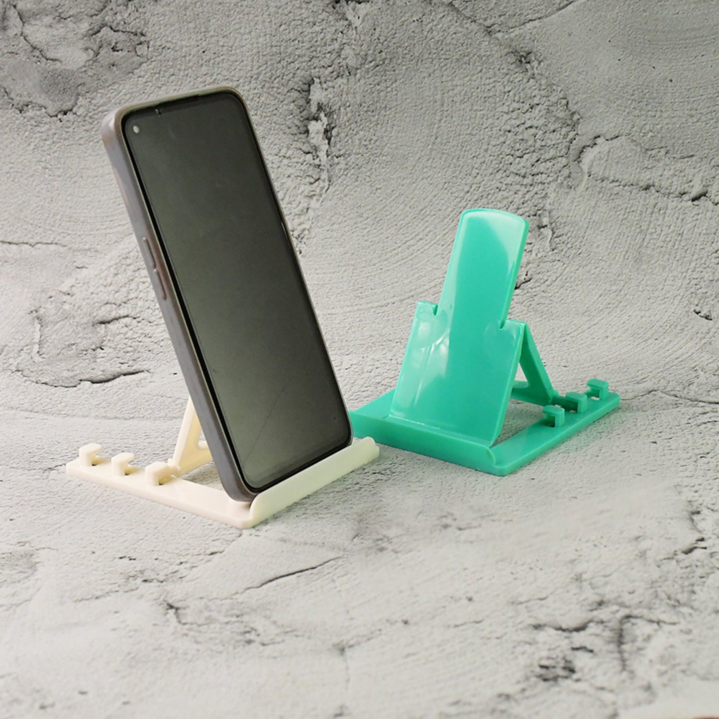 Adjustable Foldable Plastic Mobile Phone Stand Holder (2 Pc) Your Brand