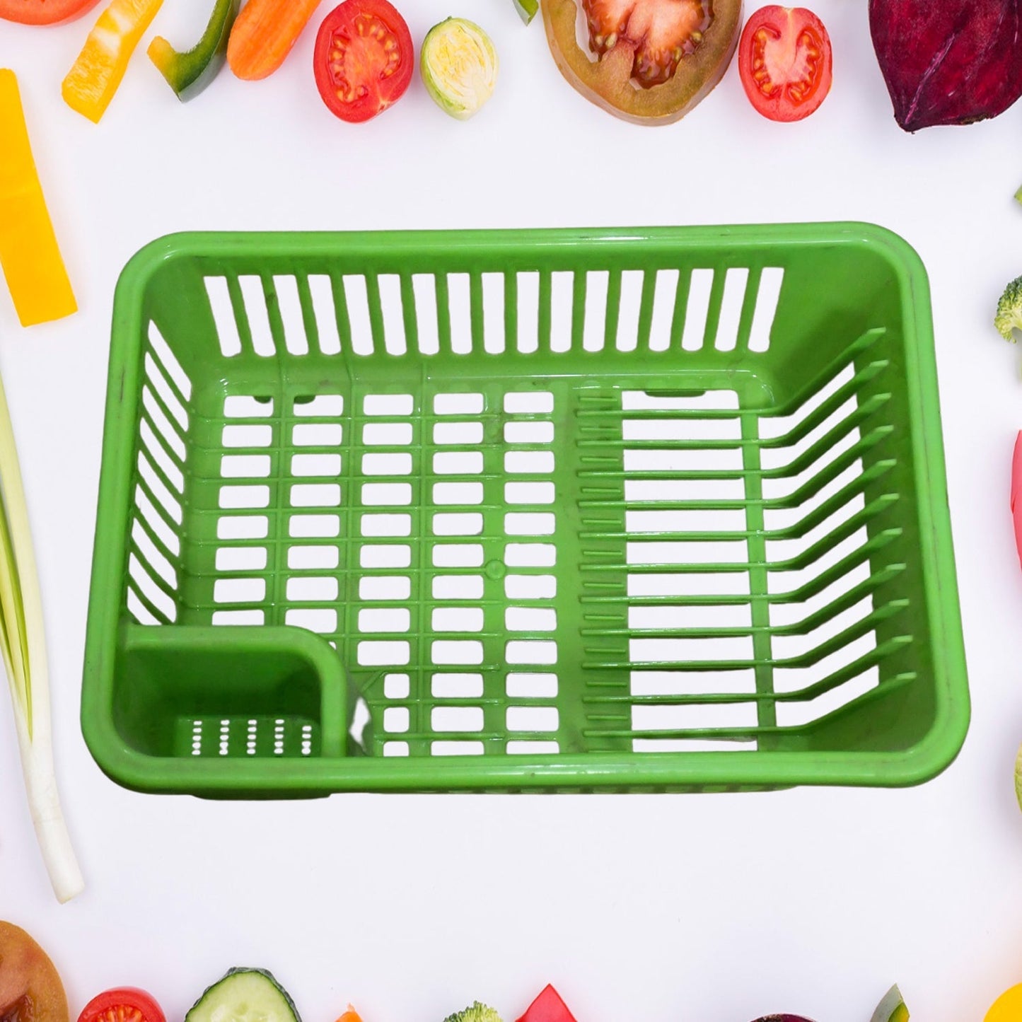 Multipurpose Plastic Kitchen Basket, Dish, Vegetables and Fruits Washing, Laundry cloath Multipupose Organizer Basket (43x30 Cm) Your Brand
