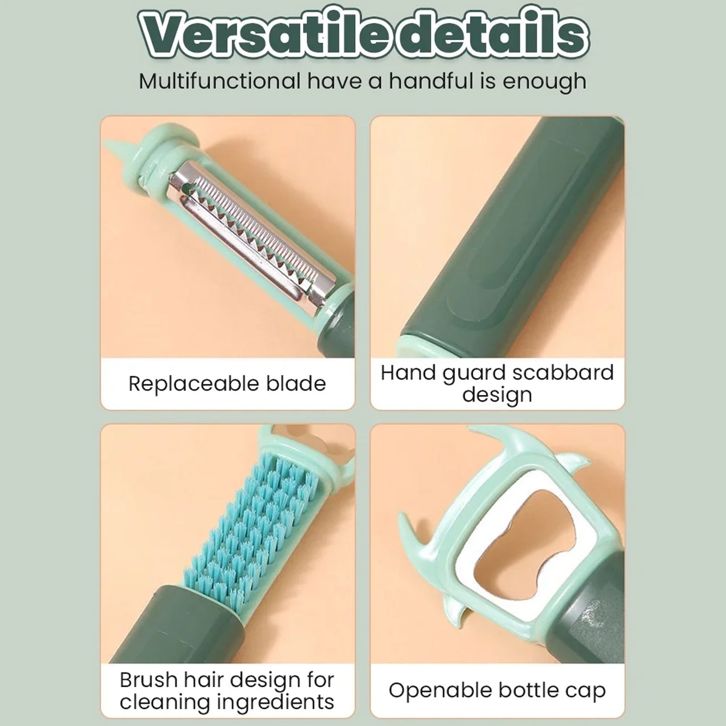 Multifunctional, Vegetable Fruit Peelers Slicer Can Opener 7 In 1 Kitchen Peeler For Veggie Fruit Potato Carrot Durable Kitchen Peeling Tool Non-slip Handle Durable For Potato, Fruit, Vegetables, Carrots, Cucumbers Your Brand