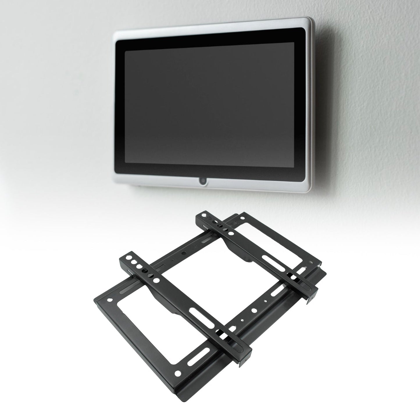 TV Wall Bracket Mount Slim Monitor Stand for 14 x 42, LCD LED 3D plasma Flat TVs Full Motion Heavy-Duty Wall Bracket, Sturdy and Strong Flat Screen Design TV Wall Mount (29cmx19cm) Your Brand