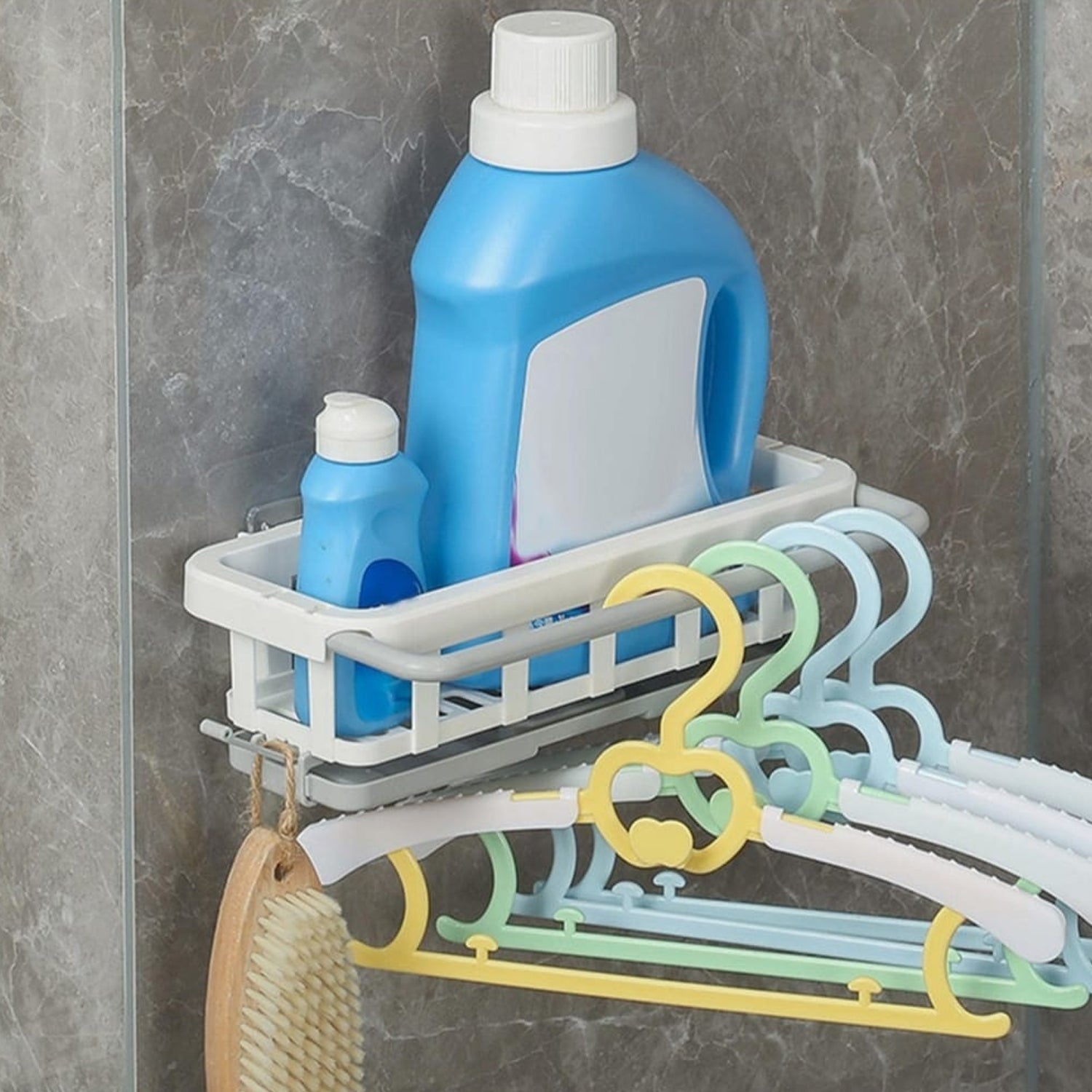 Multipurpose Platic Hanging Drain Rack Retractable Sponge Storage Hanging Rack With Adhesive Hook for Kitchen and Bathroom Dishcloth Holders Basket Drying Tray Organizer Your Brand