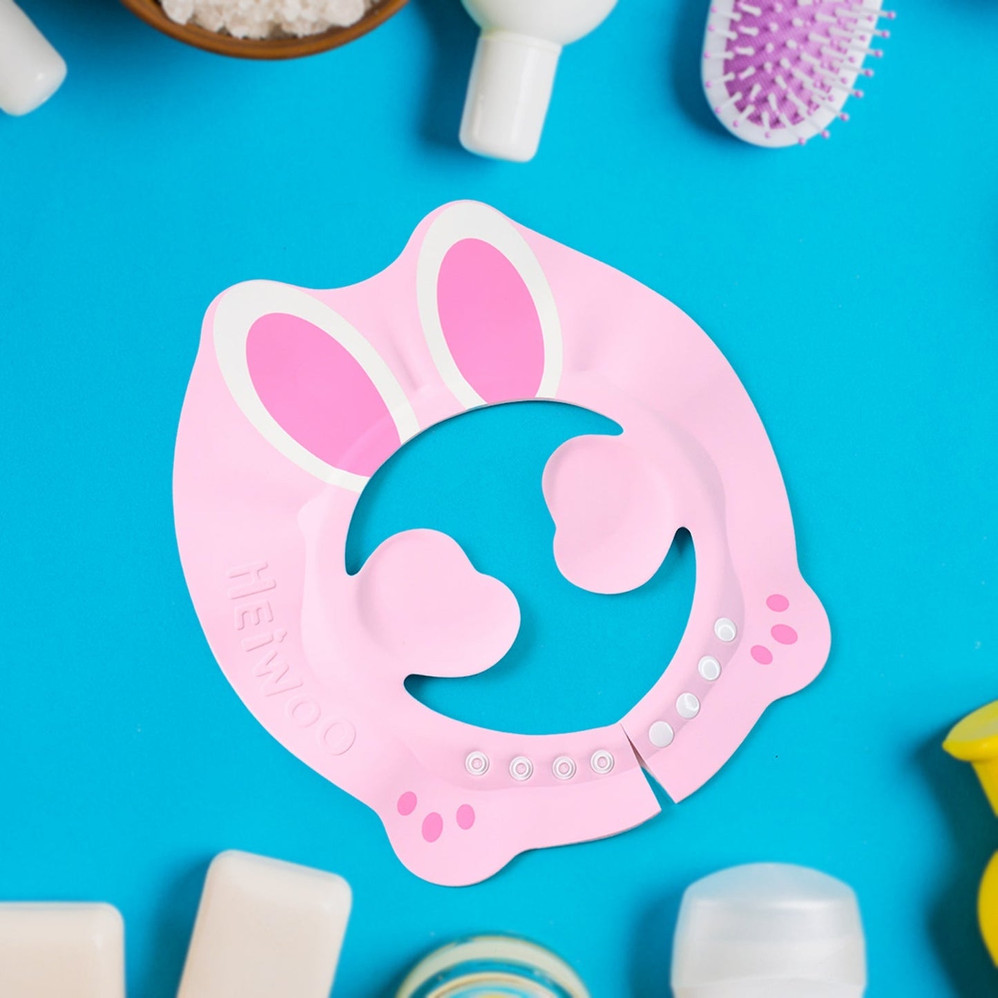 Adjustable Bunny Ear Baby Shower Cap (1 Pc) Your Brand