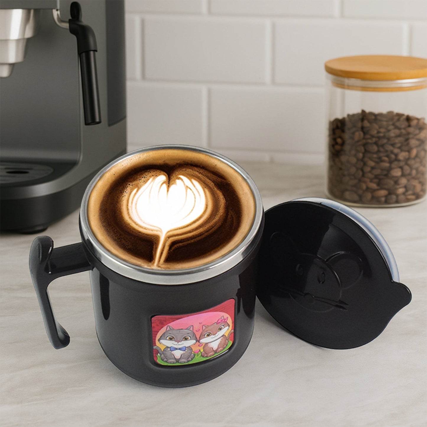 1 Pc Apex Cat Mug – 250 ml Stainless Steel Insulated Inner with Cute Cat Print Your Brand
