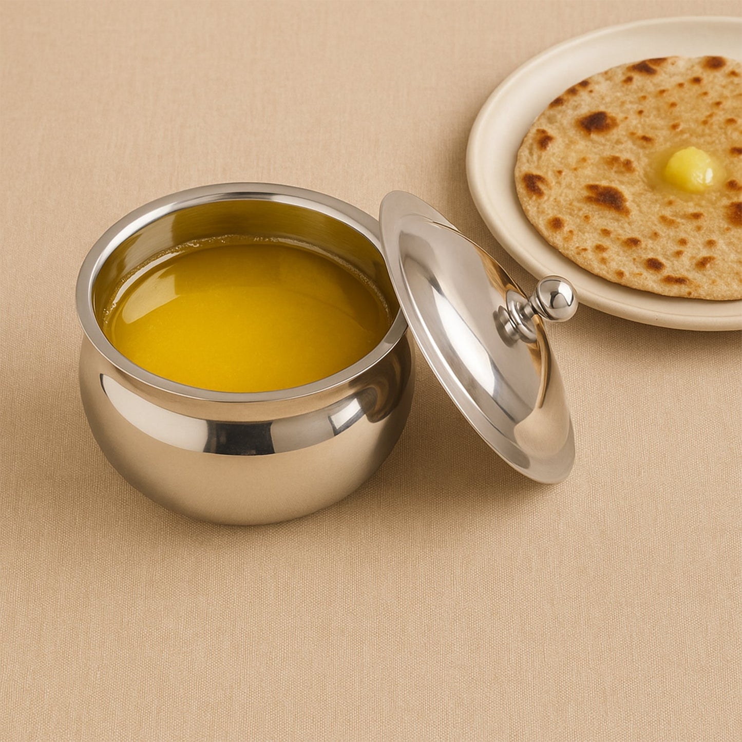 Premium Stainless Steel Ghee Pot Your Brand