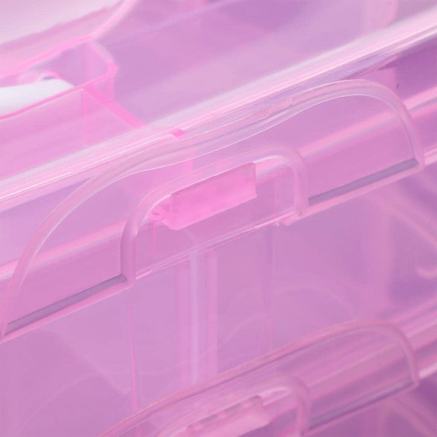 Versatile 18-Grid 3-Layer Transparent Plastic Organizer Box with Adjustable Dividers for Jewelry & Fishing Hooks Your Brand