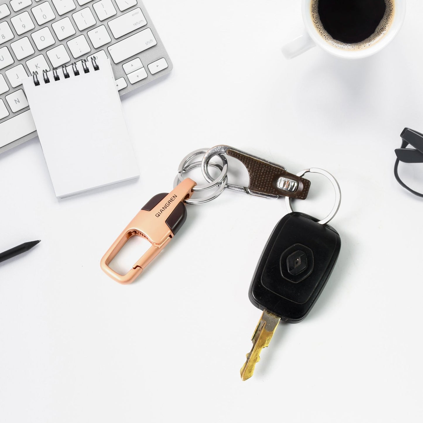 Heavy Duty Stainless Steel Luxury Car, Bikes Key Holder, Keychain, Key chain (1 Pc / Mix Design) Your Brand
