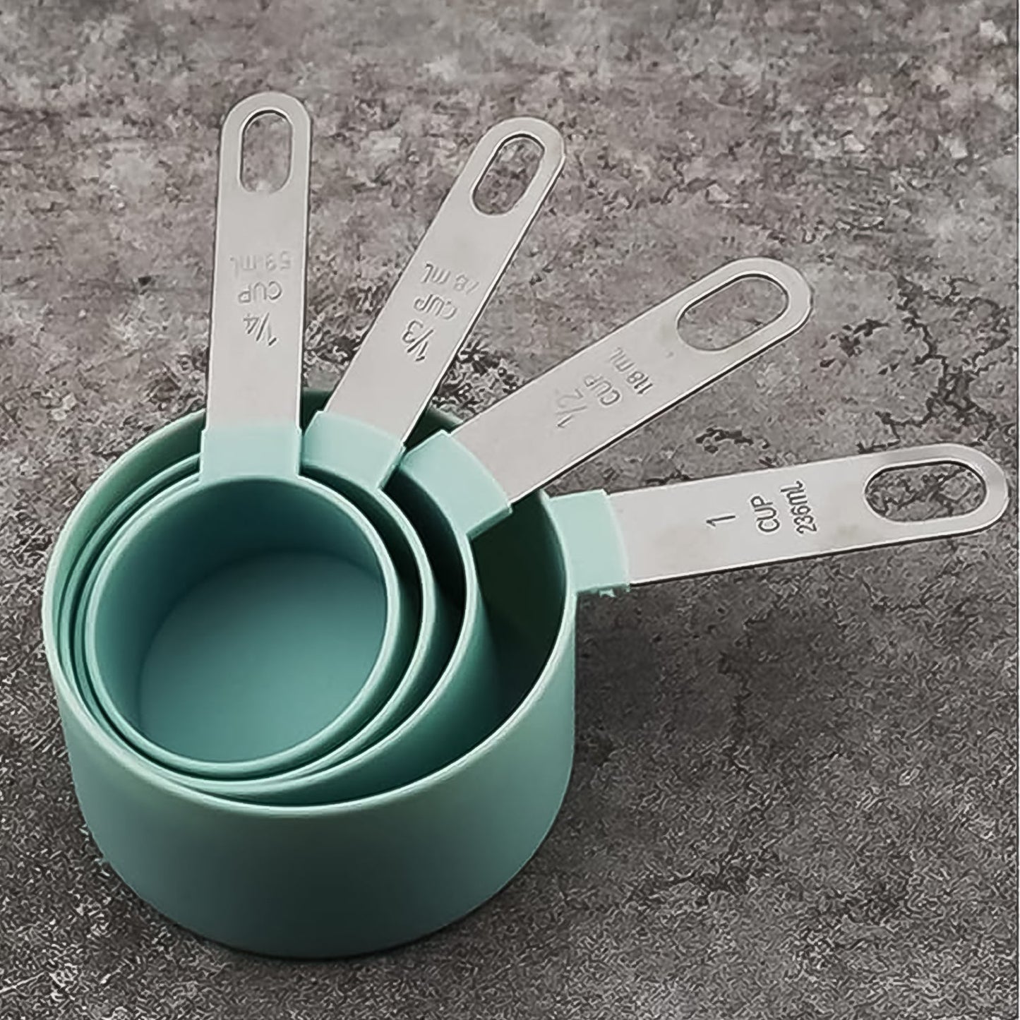 Measuring Cup Set with Stainless Steel Handles 4-Piece Your Brand