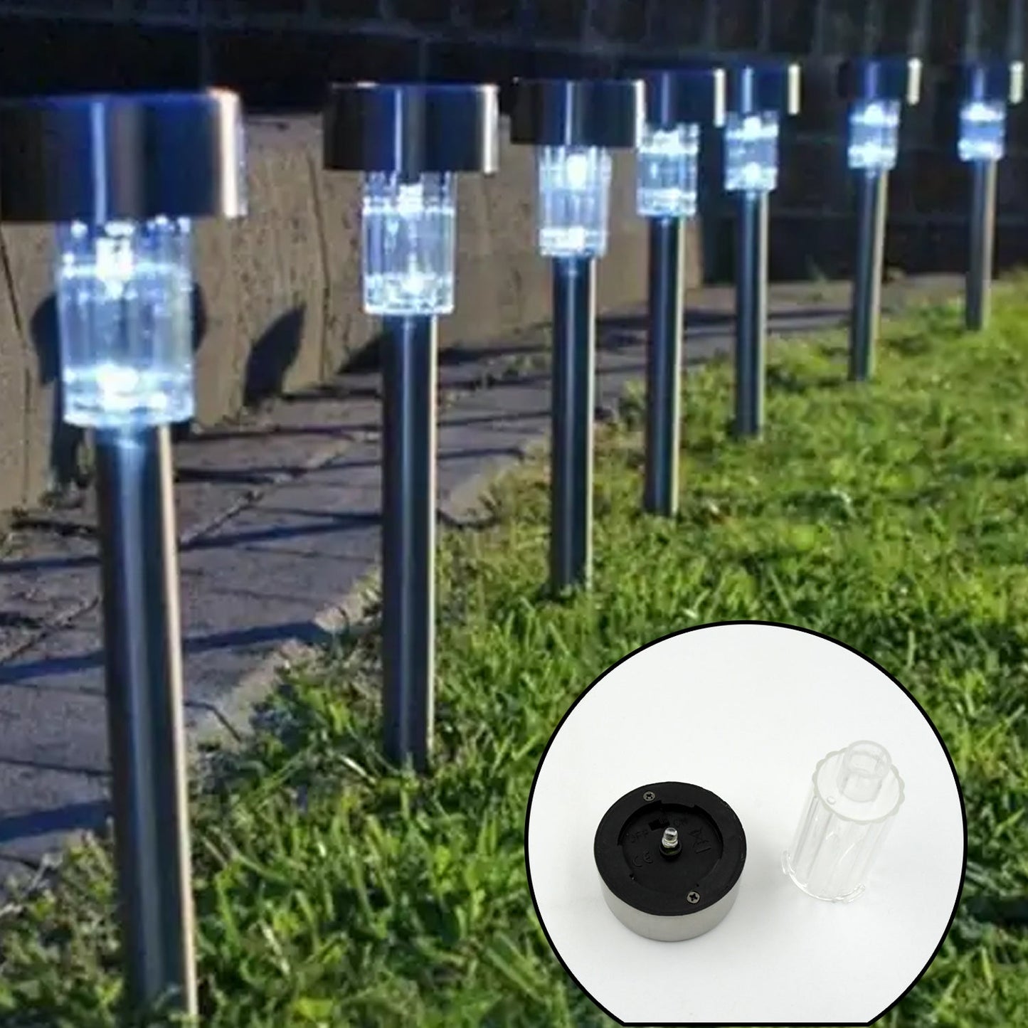 Solar LED Spike Lights for Garden & Pathway Decor (2 Pc Set) Your Brand