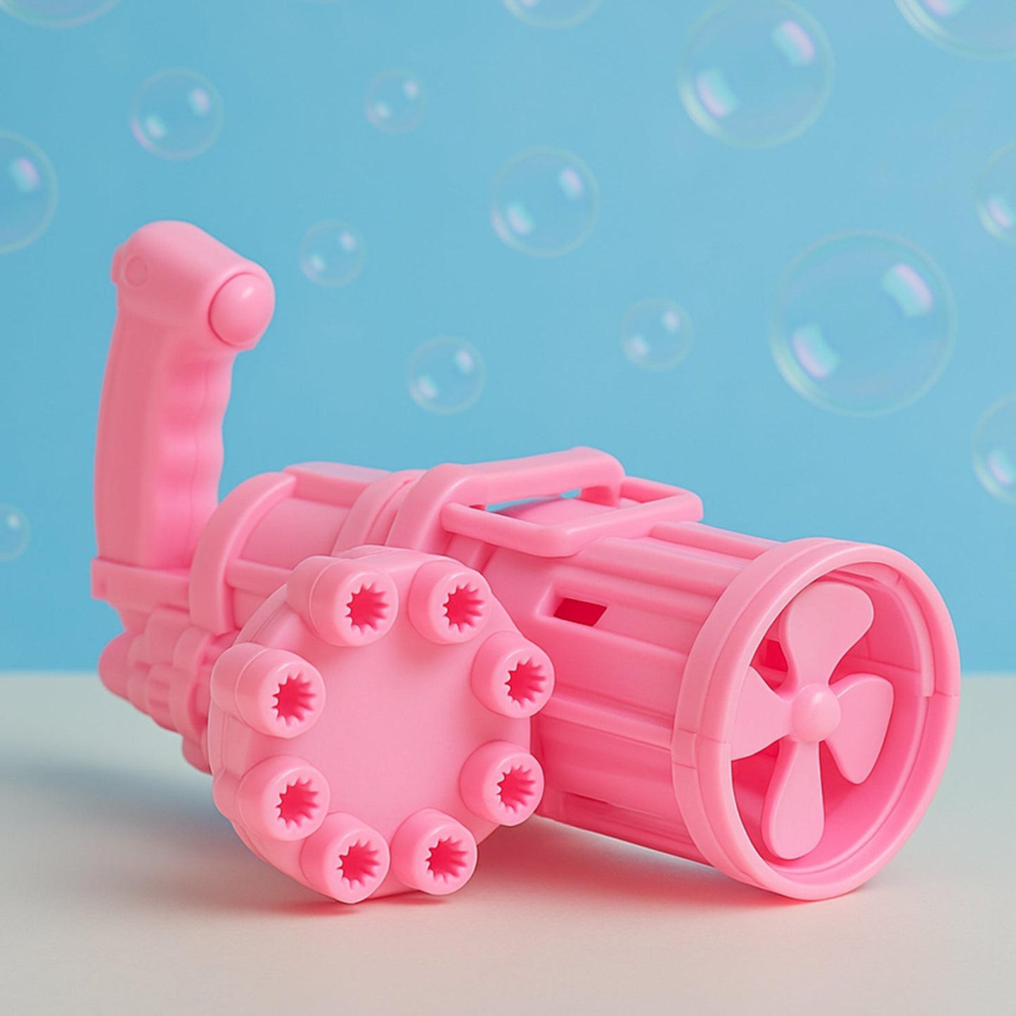 8-Hole battery operated Bubbles Gun Toys for Boys and Girls Your Brand