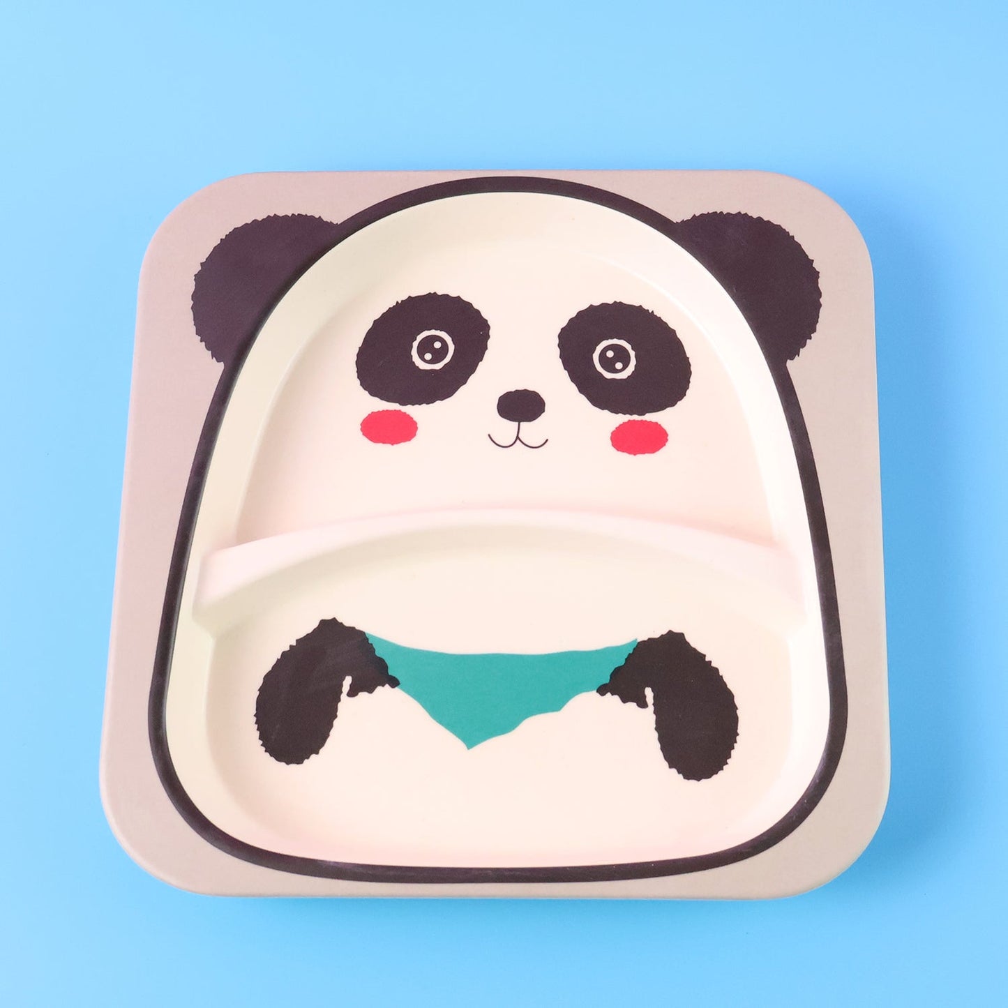 Eco-Friendly Panda-Themed Kids Dinnerware Set (5 Pc) Your Brand