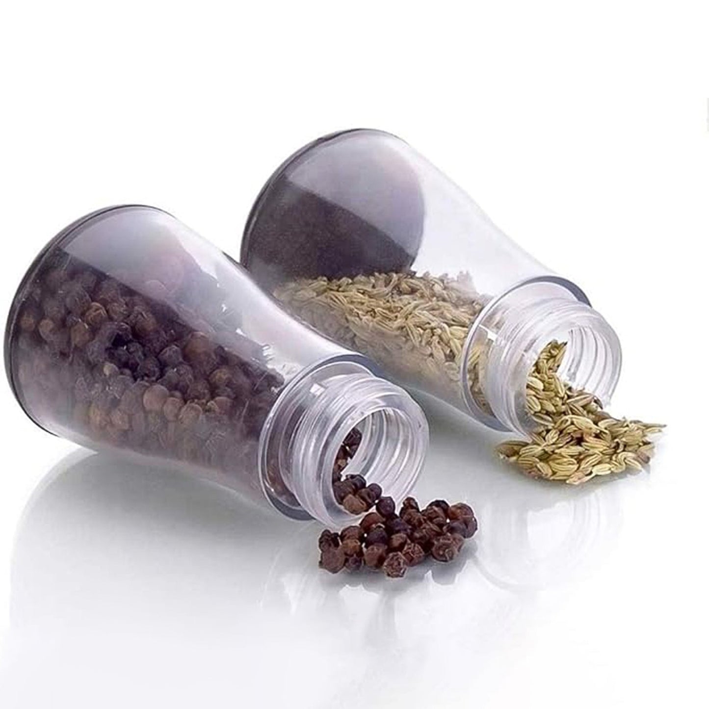 6-Piece Plastic Spice Jar Set with Stand Your Brand