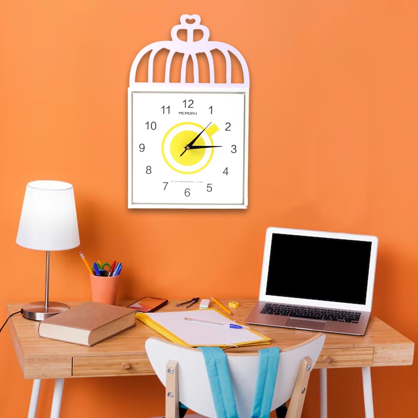 Decorative Square Wall Clock Battery Operated – 1 Pc Your Brand