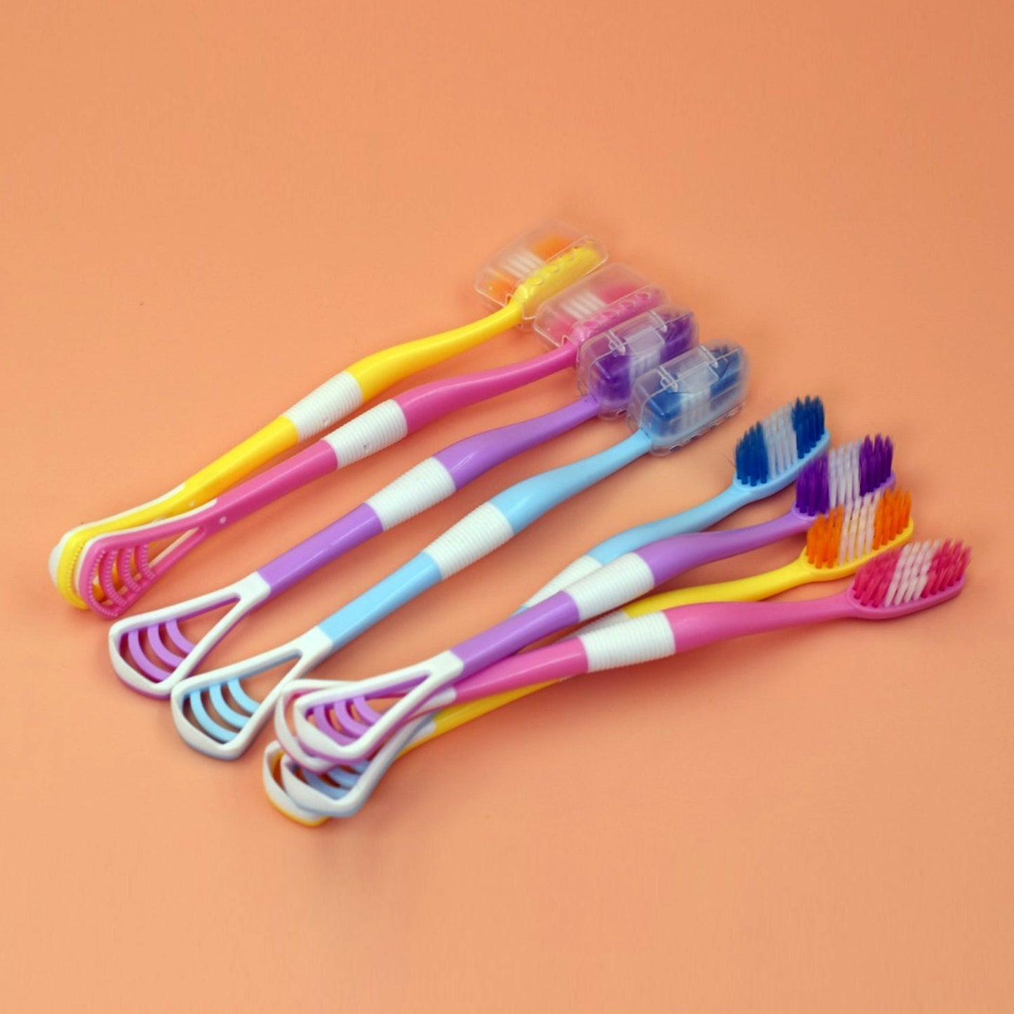 8 Pc 2-in-1 Toothbrush Case for Family Use Your Brand