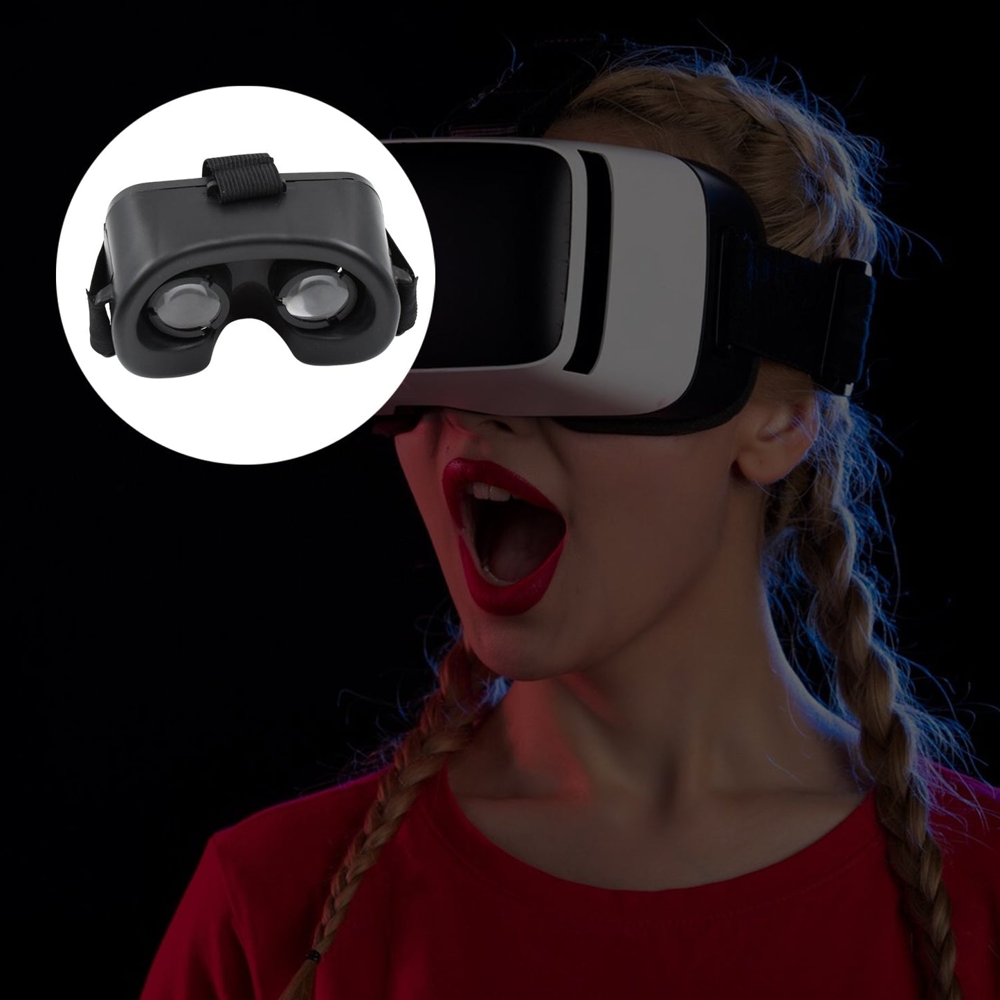 3D VR Glasses Virtual Reality Goggles Headset for All Smartphone VR Goggles-For 3D VR Movies Video Games (1 Pc) Your Brand