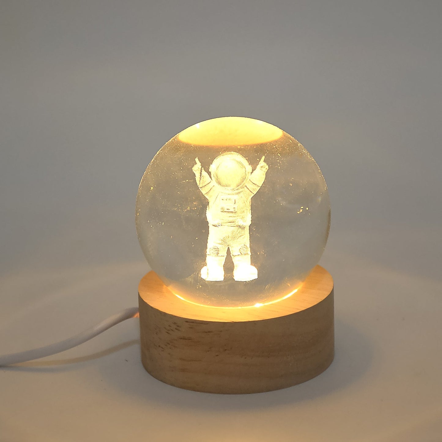 Moon 3D Crystal Ball Lamps with Base For Bedroom 3D Lamps (1 Pc) Your Brand