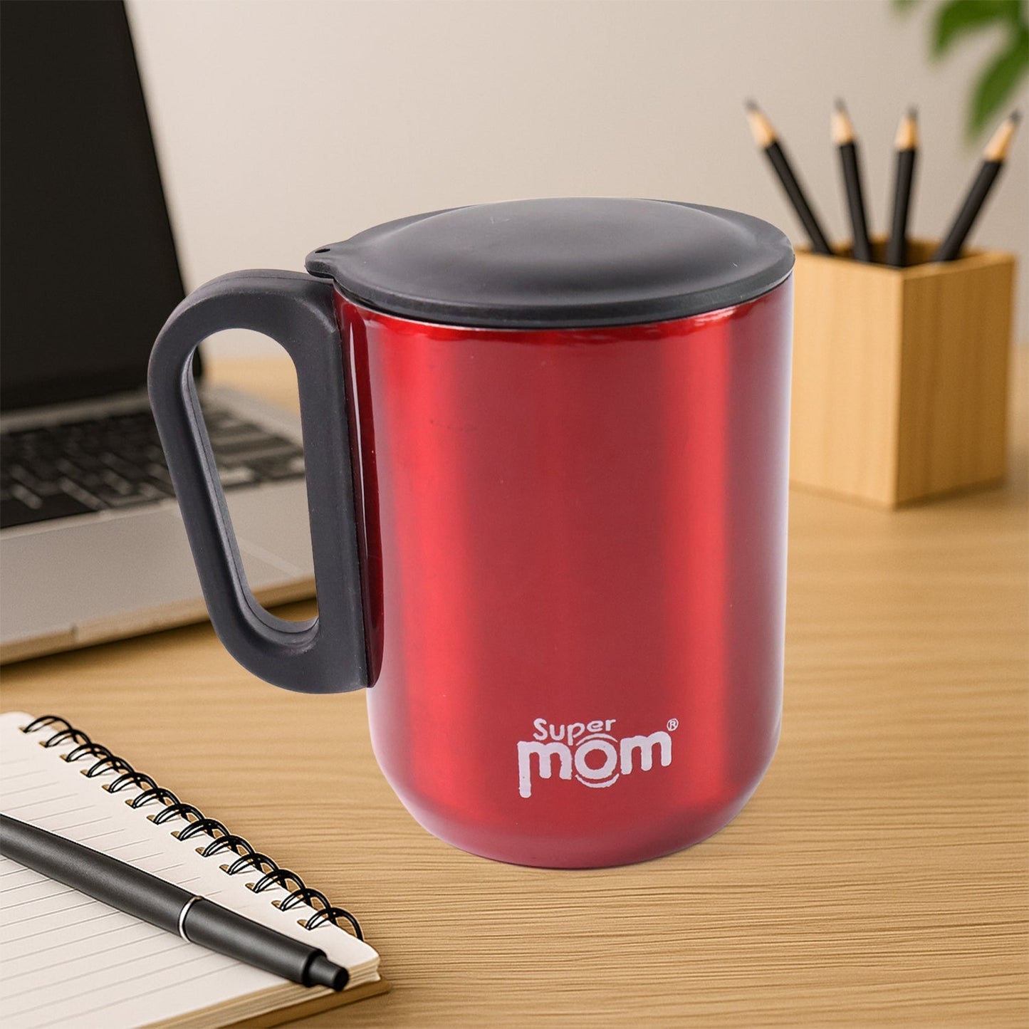 Supermom Stainless Steel Metallic Coffee Mug Approx 300ml (1 Pc) Your Brand