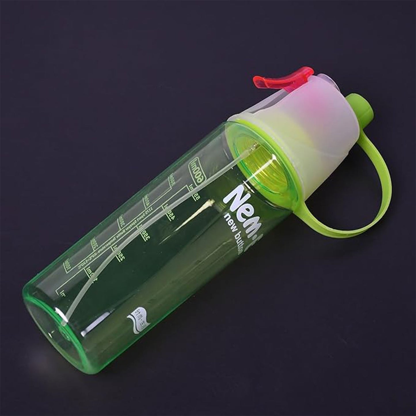 Plastic 2 In 1 Mist Spray Water Bottle (Multicolour / 600 ML / 1 Pc) Your Brand