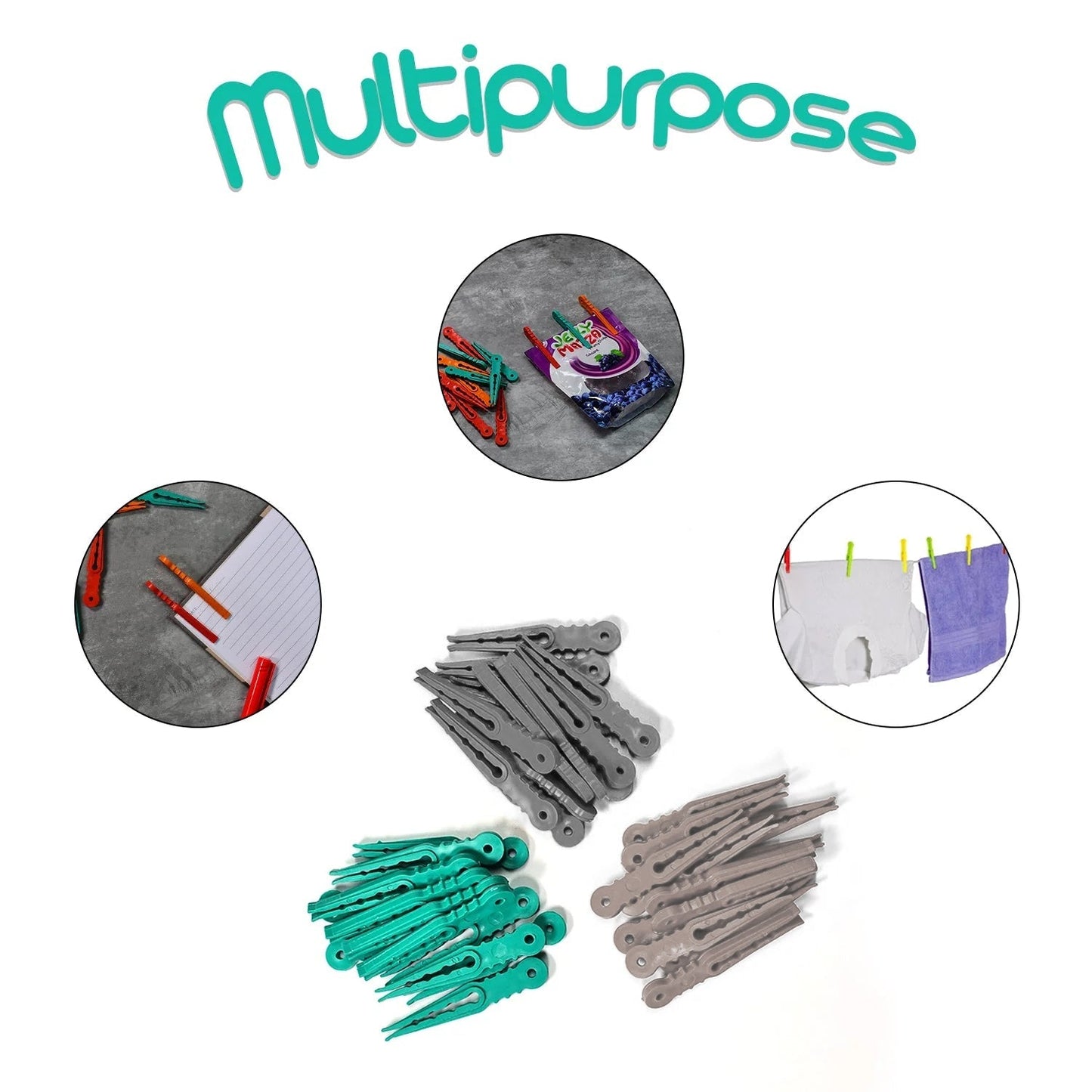 36Pcs MULTIPURPOSE PLASTIC CLOTH HANGING PEGS / CLIPS - 36 PCS Your Brand
