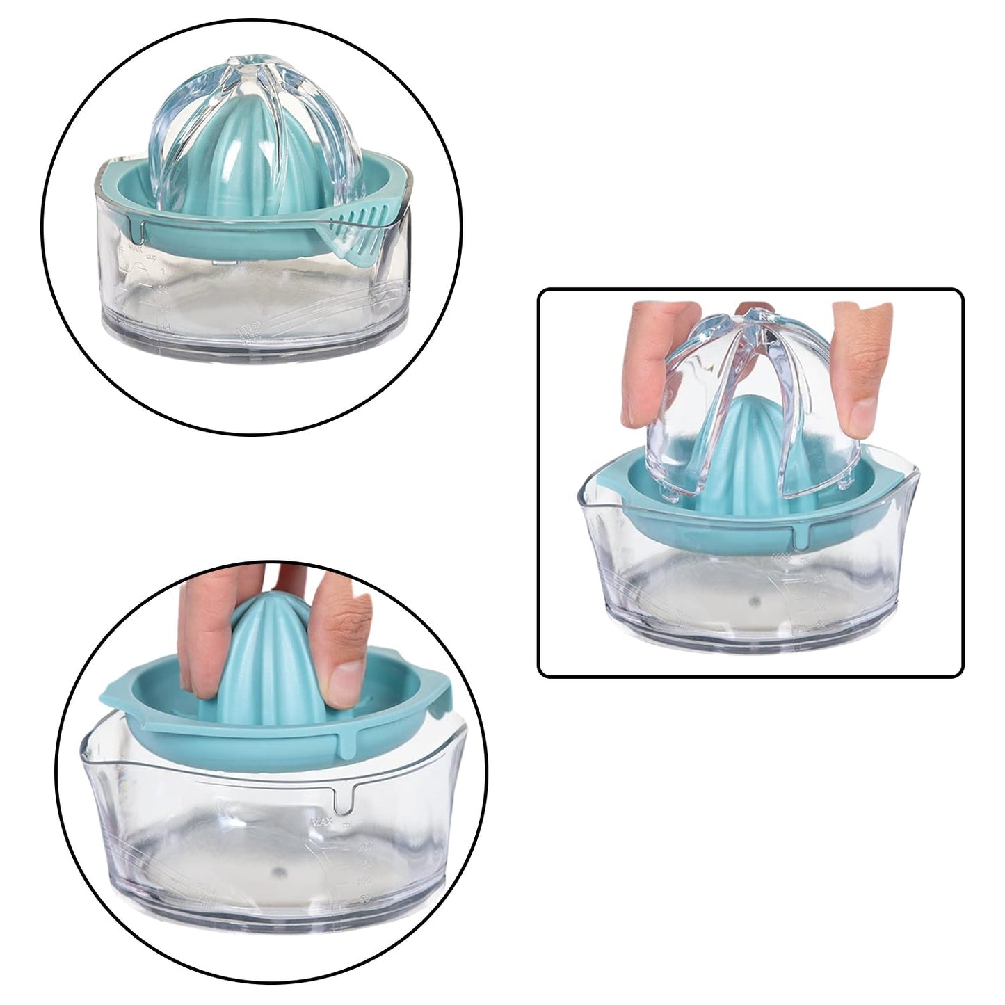 Manual Drink Orange Lemon Citrus Lime Fruit Juice Juicer Squeezer, BPA Free, Press & Pourer With Lid Plastic Manual (1 Pc) Your Brand