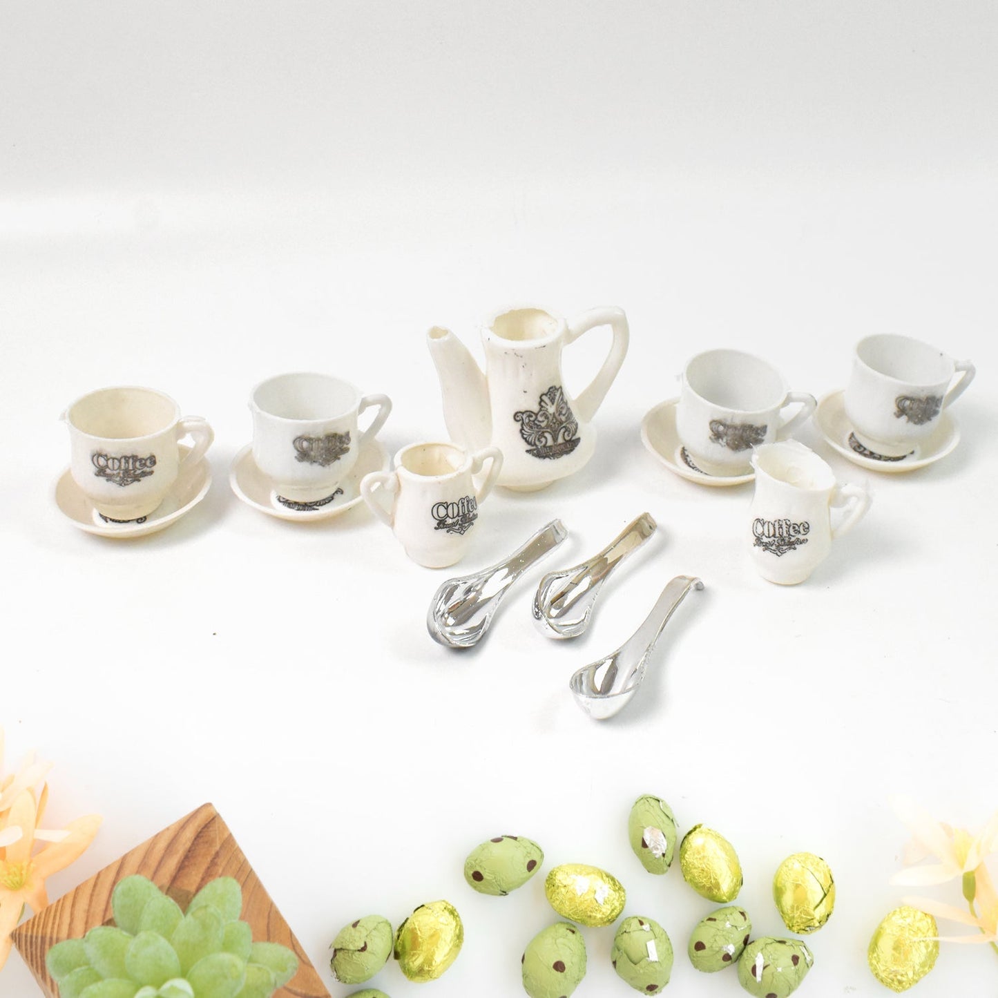 Tickles Tea toy Set | Coffee Kitchen Plastic Set Toy for Kids, Boys & Girls (14 Pcs / Mix Size & Design) Your Brand
