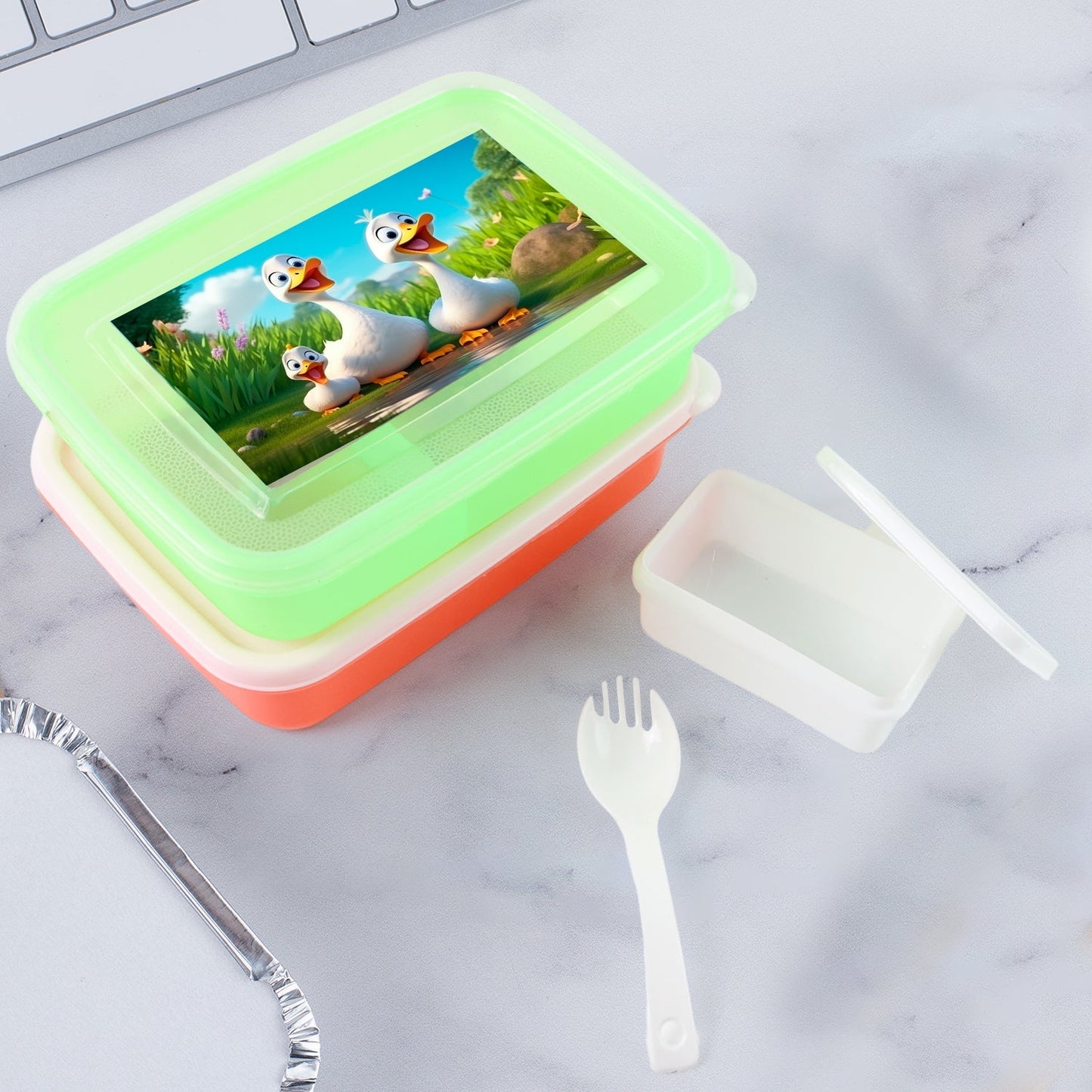 Kids Cartoon Printed Lunch Box Mix Design (1 Set) Your Brand