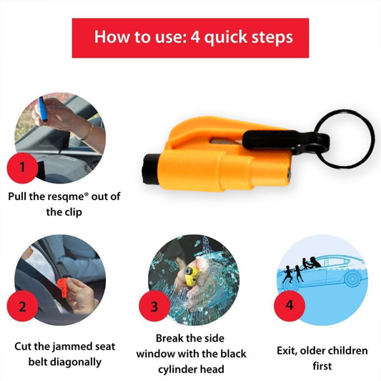 2-in-1 Emergency Safety Cutter – Keychain Tool for Glass Breaking & Seatbelt Cutting, Portable & Handy Your Brand