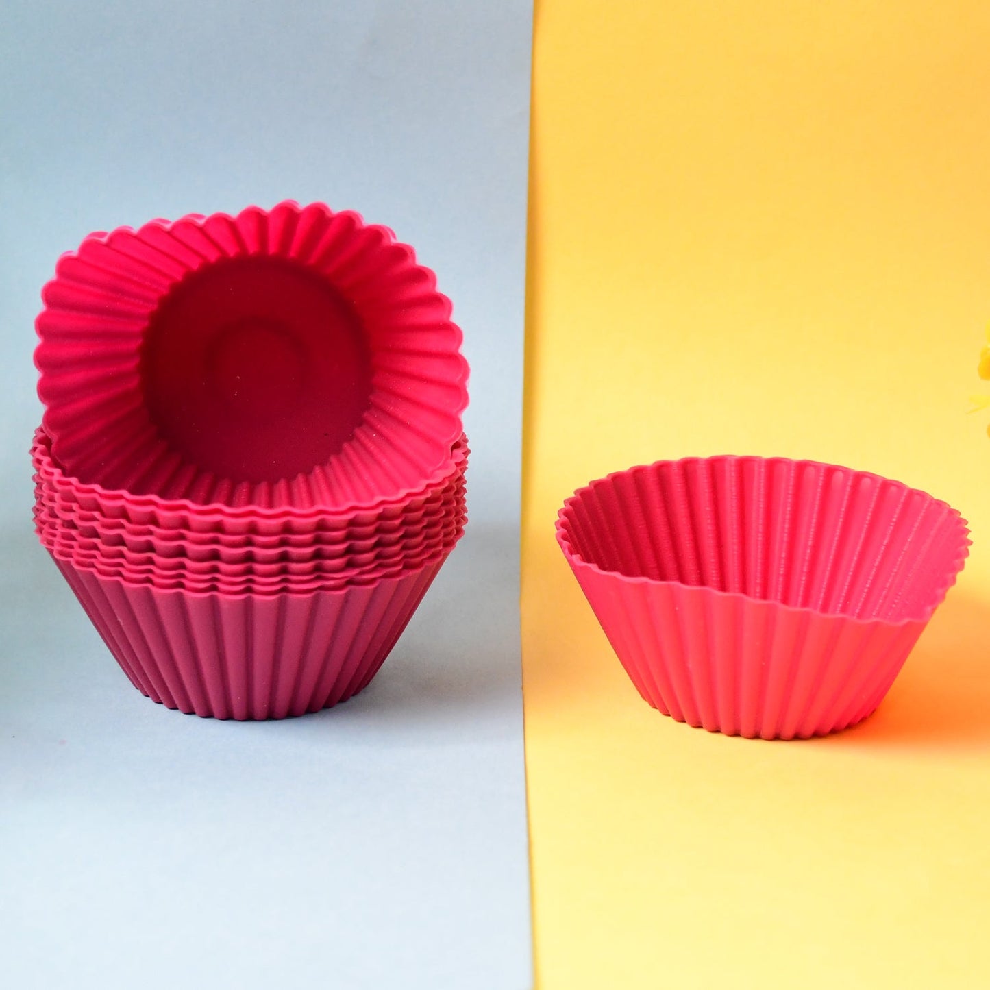 Silicone Cup Cake Mould (10 Pcs Set) Your Brand