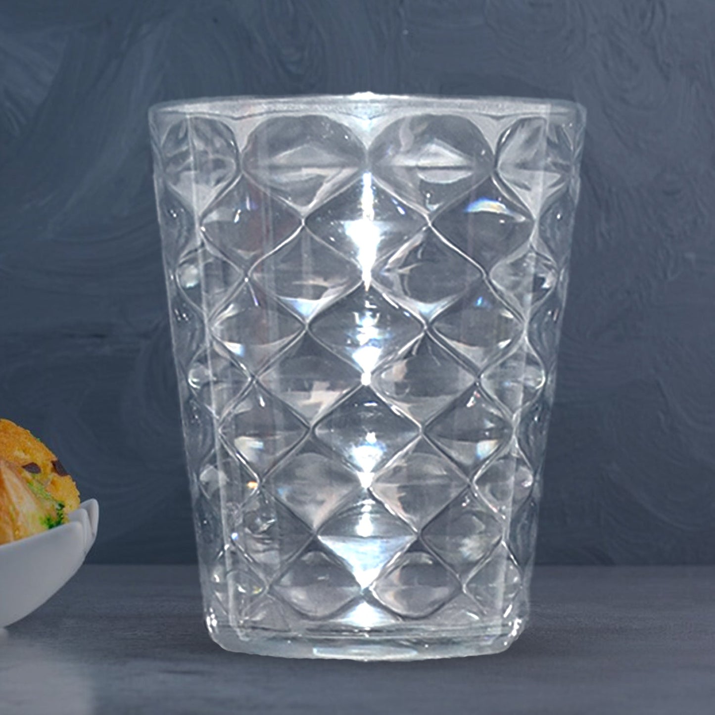 Apex Pyramid Design Unbreakable Plastic Glass – 300 ML Your Brand