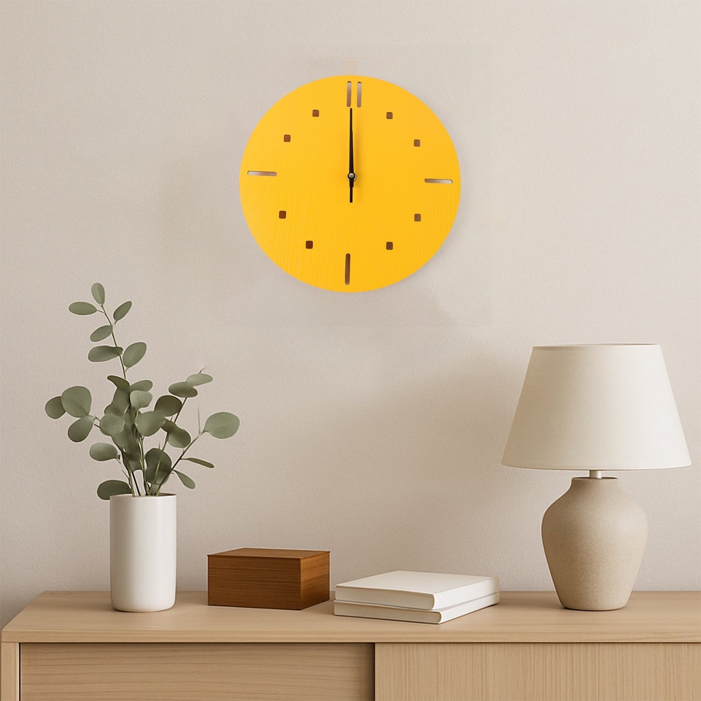 Modern Round Wall Clock Stylish and Silent Non-Ticking Decorative Timepiece (1 Pc) Your Brand