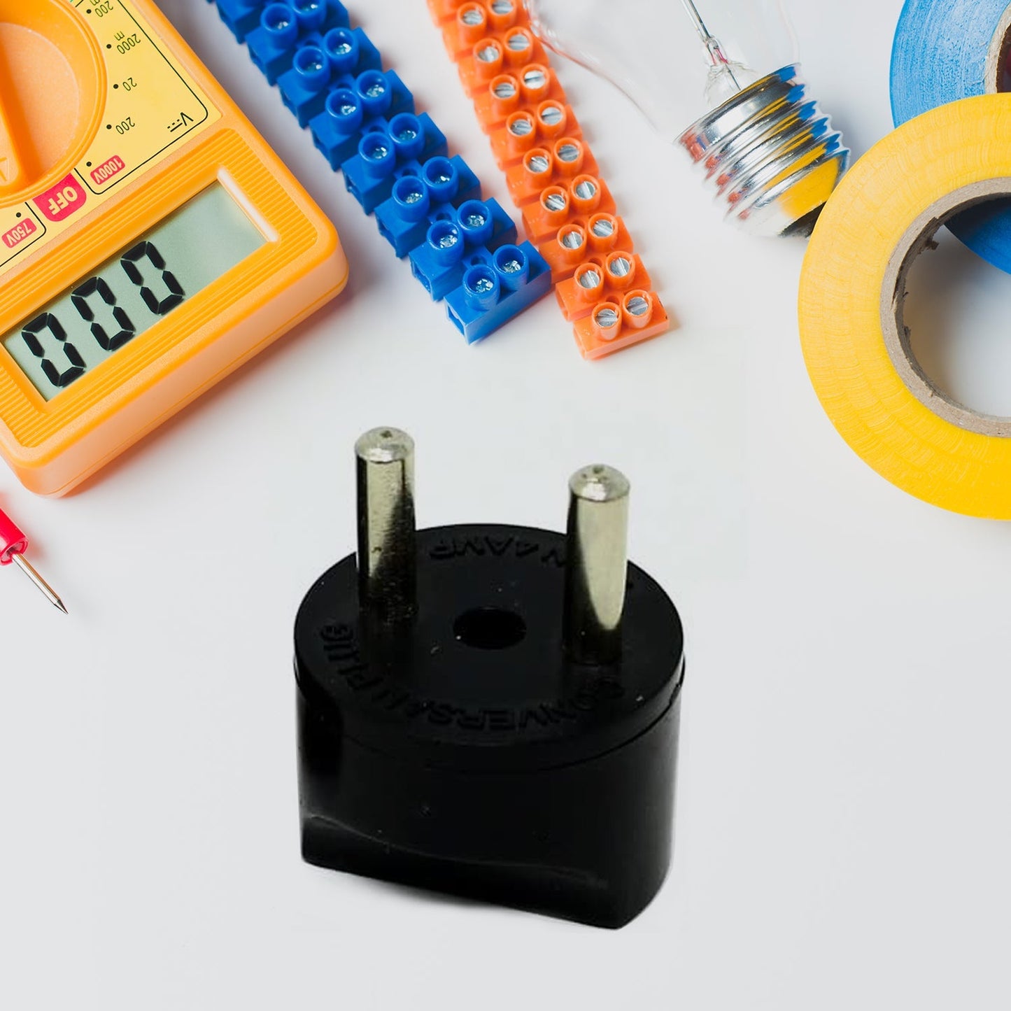 2 Pin 4 Amp. Conversion Electrical connector Plug, 2 PIN Plug Converter, Plug Adapter With Color Box (1 Pc ) Your Brand