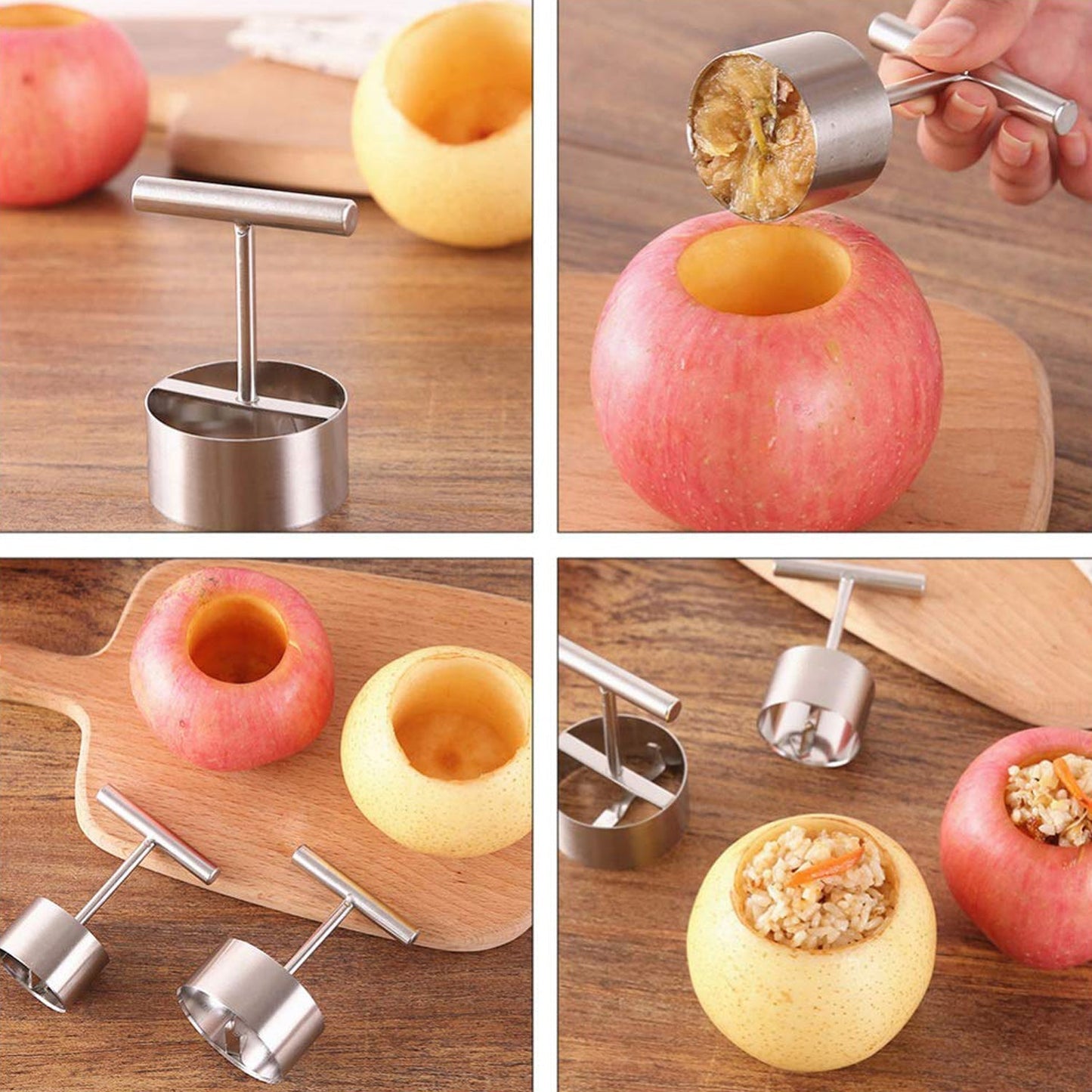 Corer Pear Core Separator Vegetable Core Remover Seeder Cutter Pitter Fruit Hole Remover Coring Tool (1 Pc) Your Brand