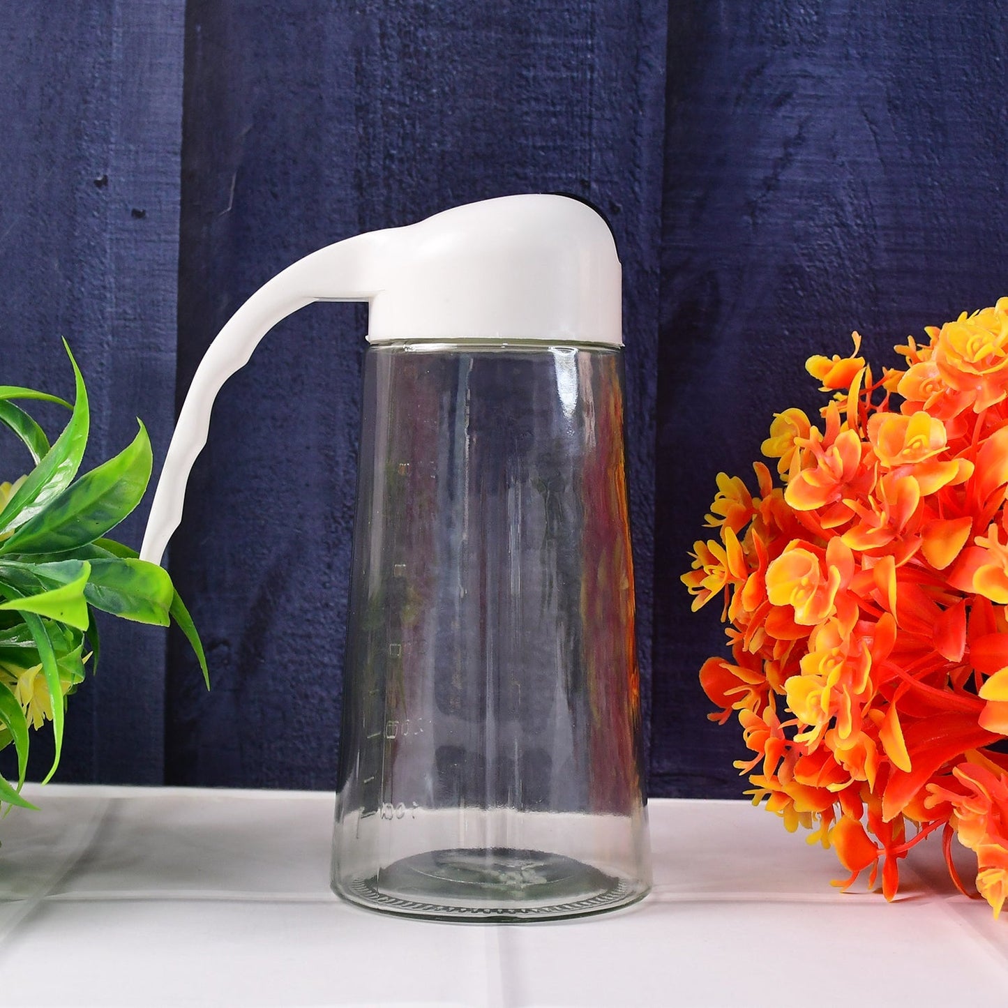 Kitchen Glass Oil Bottle Dispenser Automatic Opening Closing Home Bottles For Oil And Vinegar Honey Olive Oil Container (630ml) Your Brand