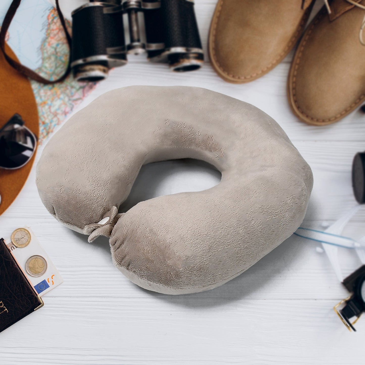 Soft Neck Pillow for Car, Home, Airplane Travel, Travel Neck Pillow for Sleeping & Travel Essentials for Neck Rest Multipurpose Comfortable Head Rest Neck Holder Pillow (1 Pc) Your Brand