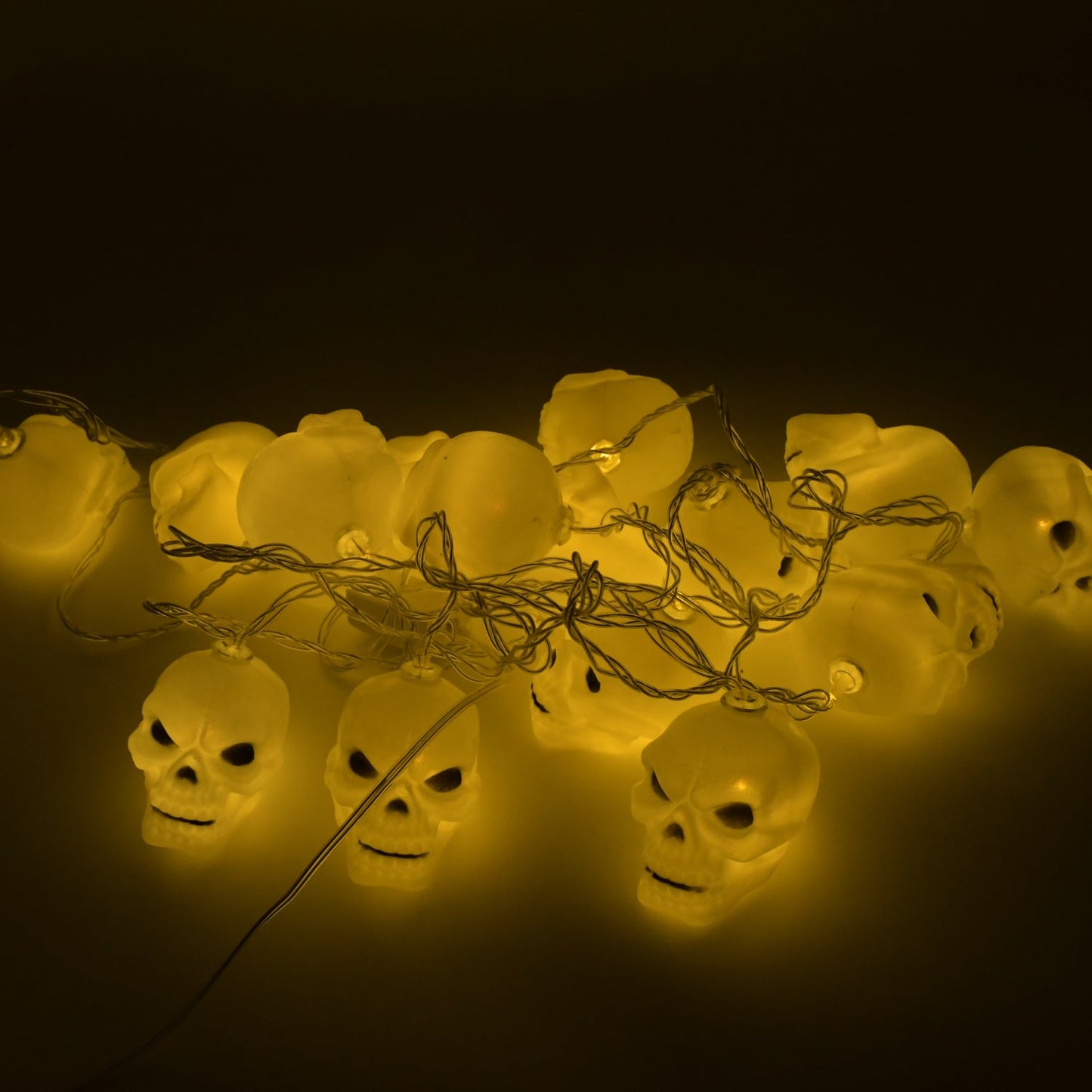 Halloween Decoration Outdoor Indoor Skeleton Head Skulls String Light Set Blow Mold, Decoration Lights Fairy Lights Led Garlands Halloween Decor Garland Decor Wreath Pumpkin Your Brand