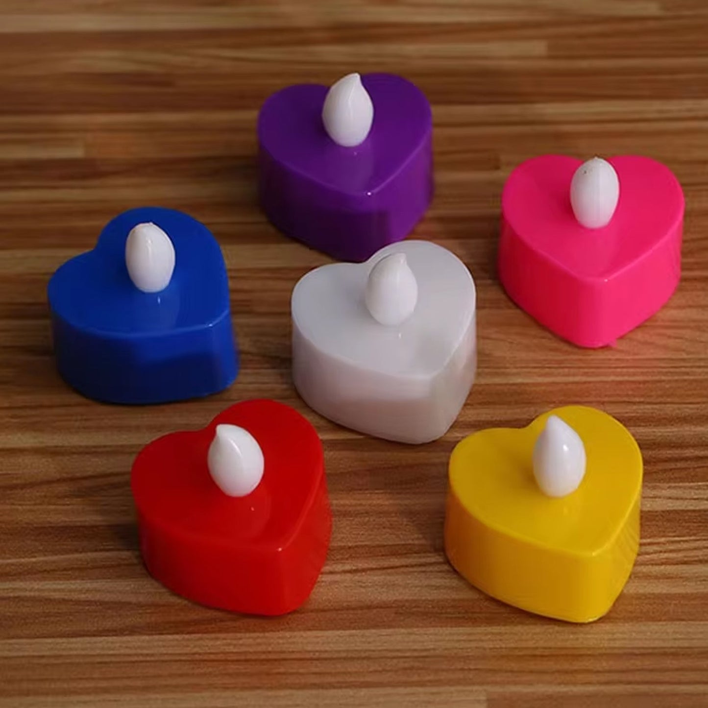 LED Tealights, Smokeless Plastic Decorative Candles, Diwali  (Pack Of 6 / Multicolor) Your Brand
