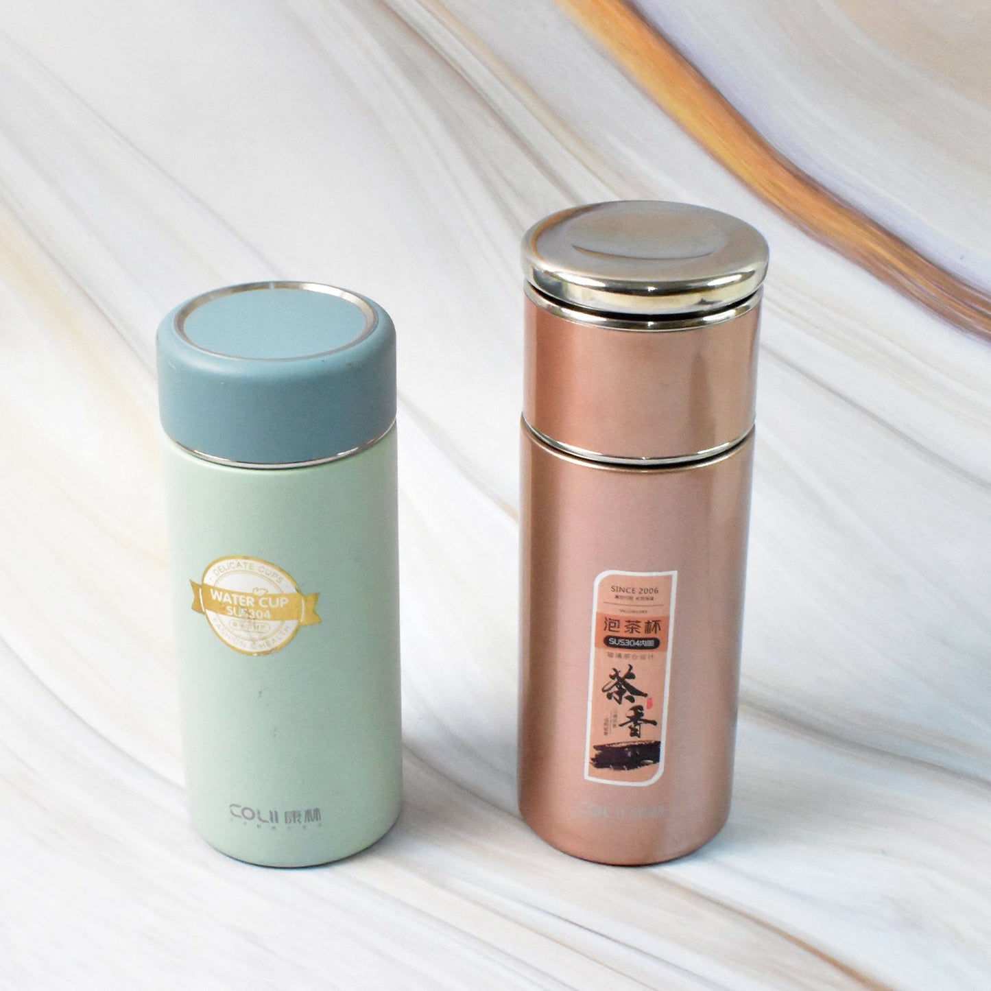 Stainless Steel Travel Water Bottle Approx 350ml (1 Pc) Your Brand
