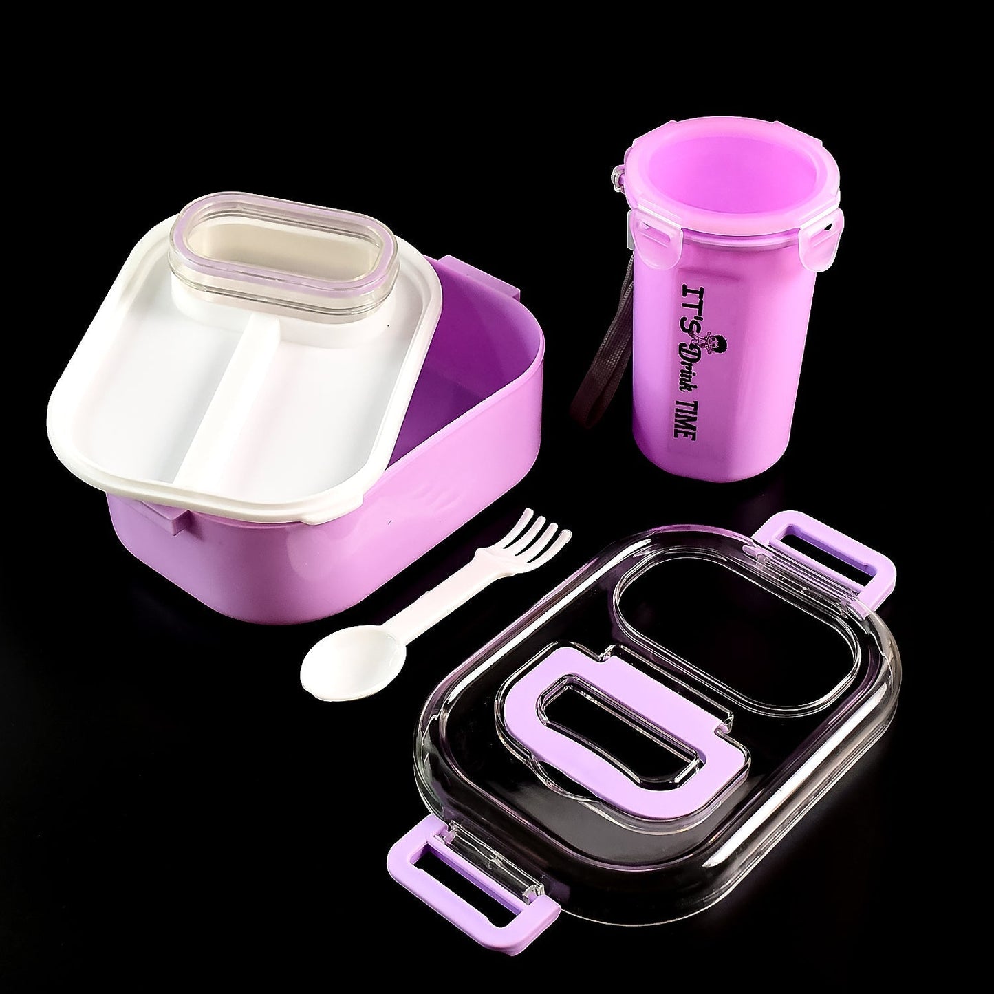 Multi-Functional 1 Set Leakproof Lunch Box with Cutlery & Tumbler Your Brand