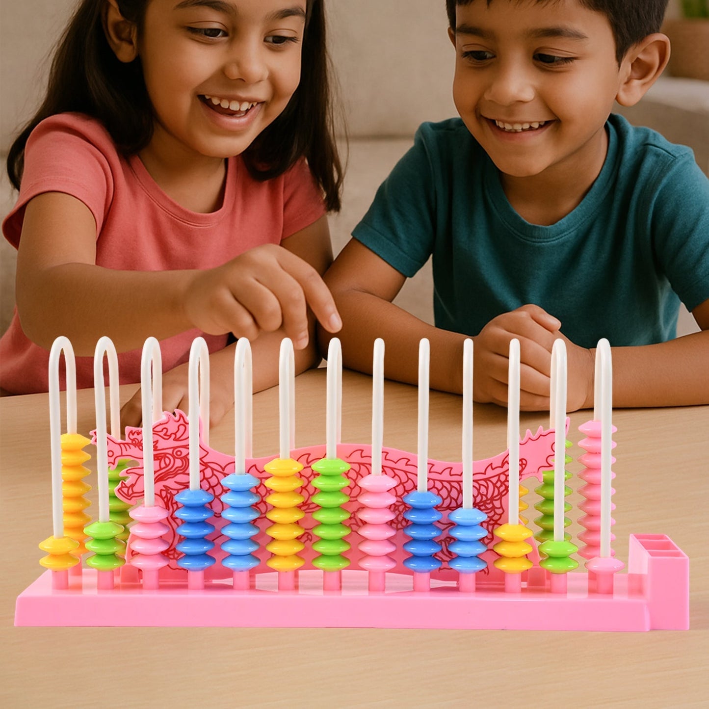 Abacus 13 Rods Counting Abacuses Toy Bead Educational Tools (1 Set / Mix Color) Your Brand