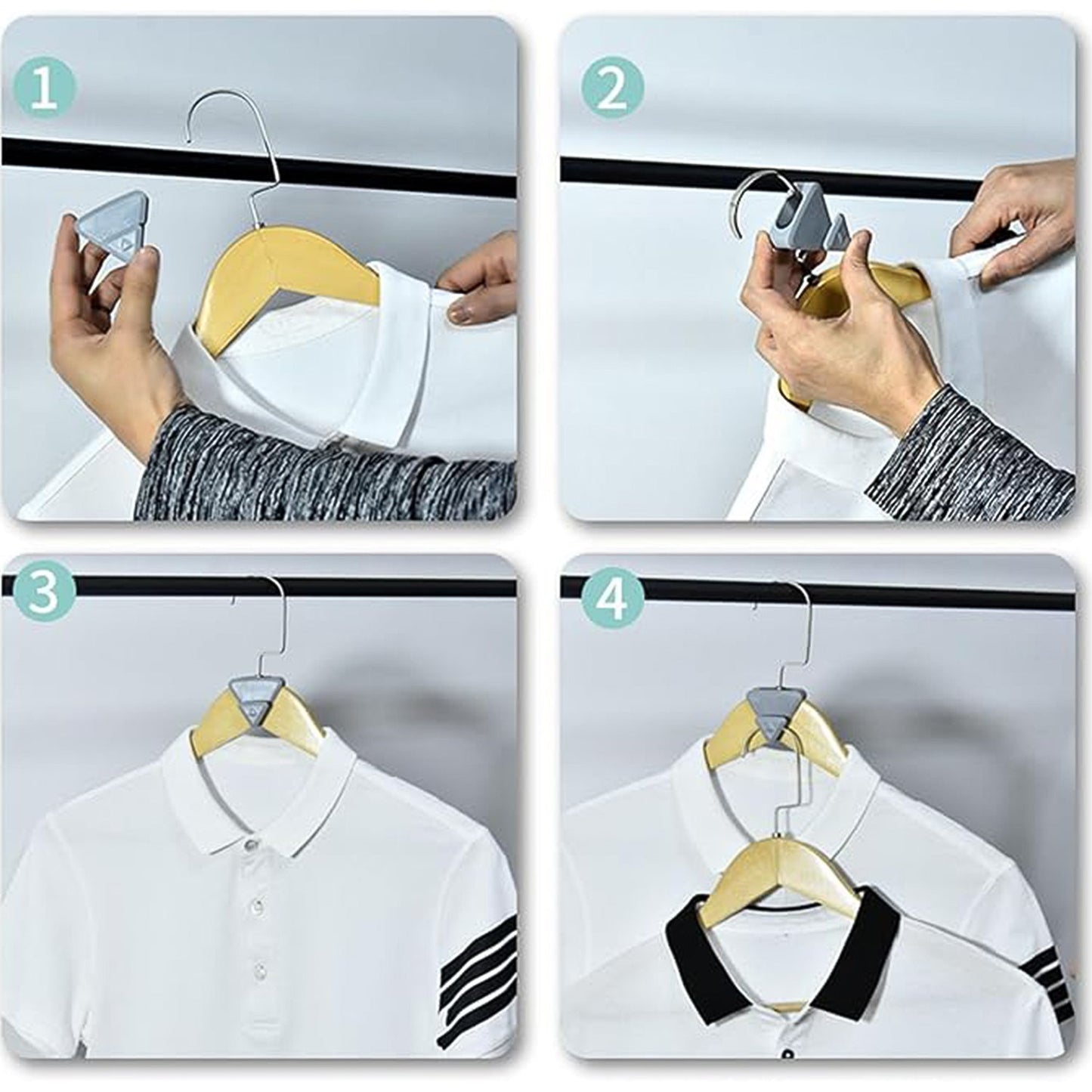 Multi-Functional Plastic Triangle Hanger Connector Hooks 5 Pcs Set Your Brand