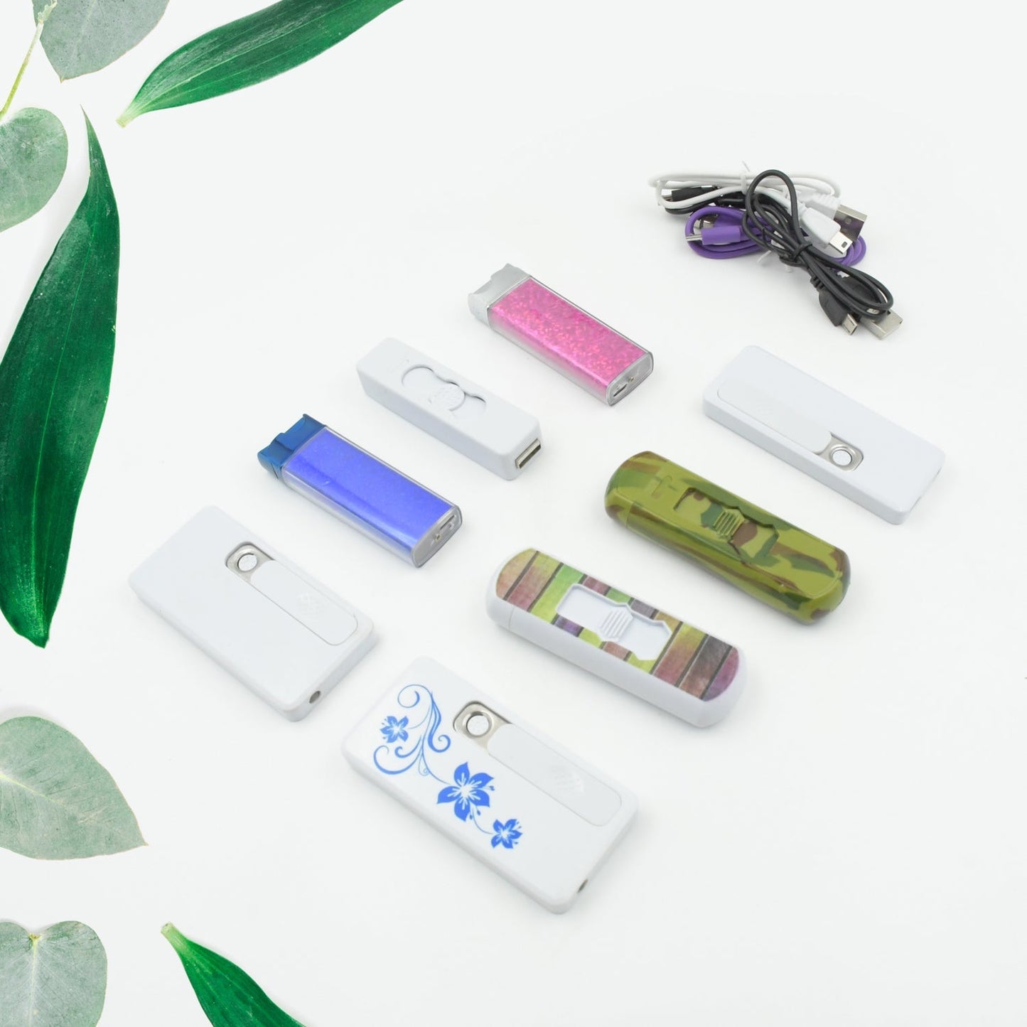 Stylish Electric USB Lighter for Men & Women (Rechargeable, Windproof) Your Brand