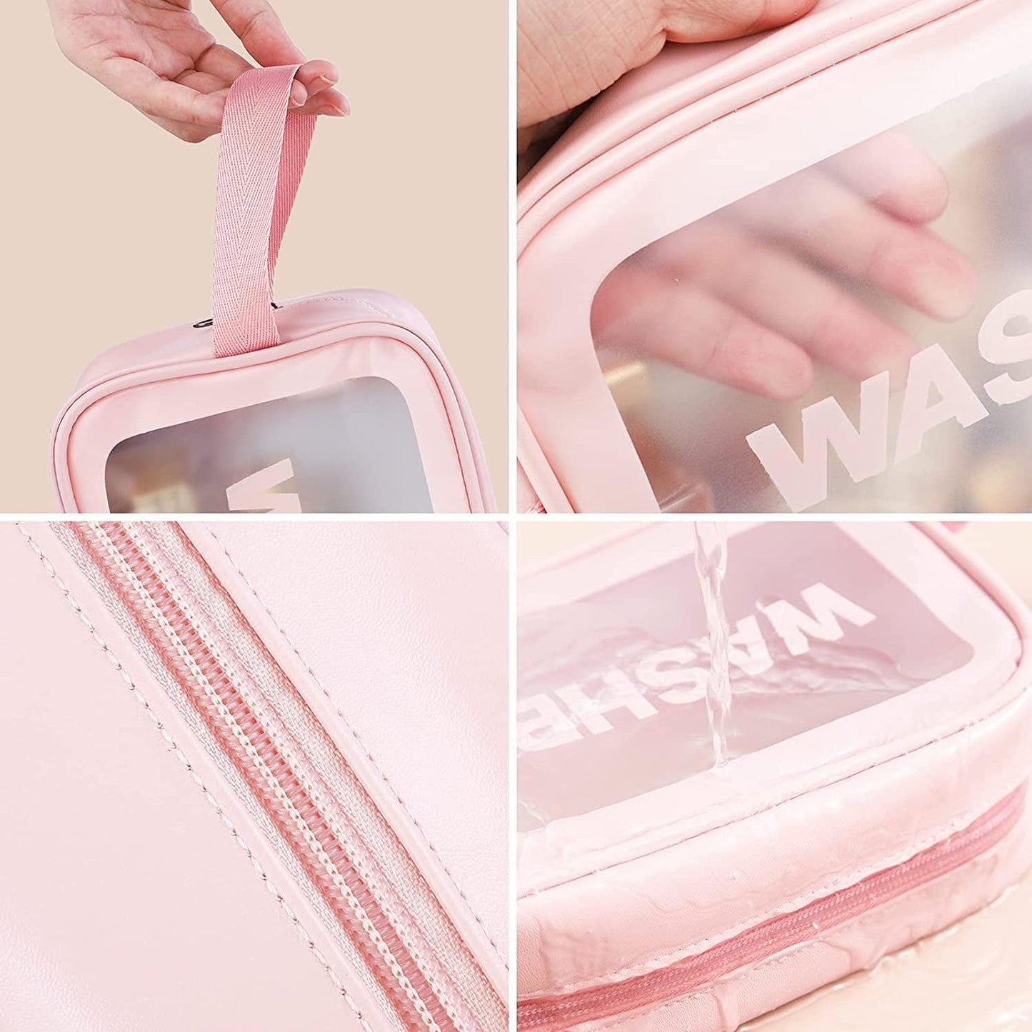 Big Zippered Cosmetic Pouch, Toiletry Bag for Cosmetics (1 Pc) Your Brand
