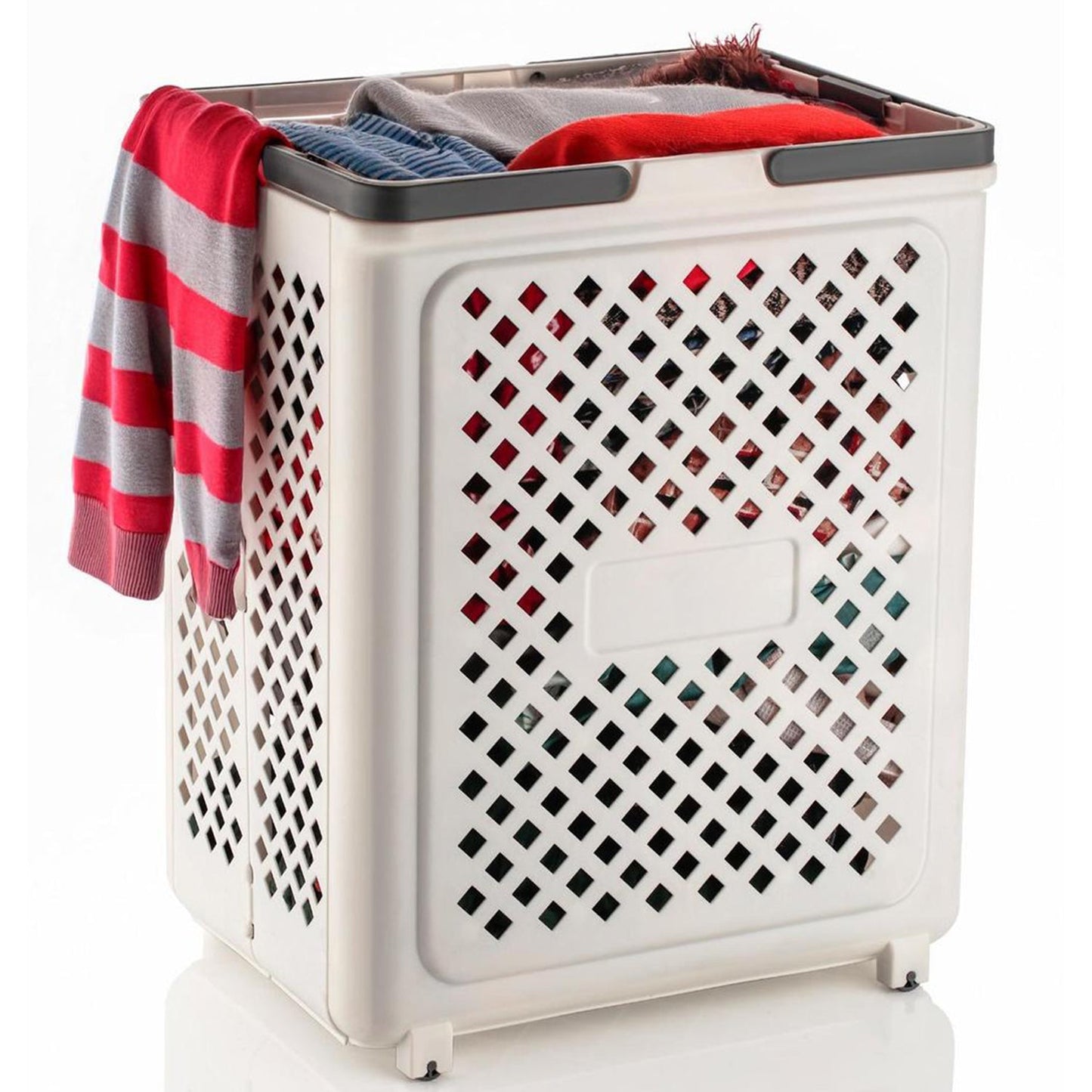 Large Foldable Laundry Basket with Wheels Your Brand