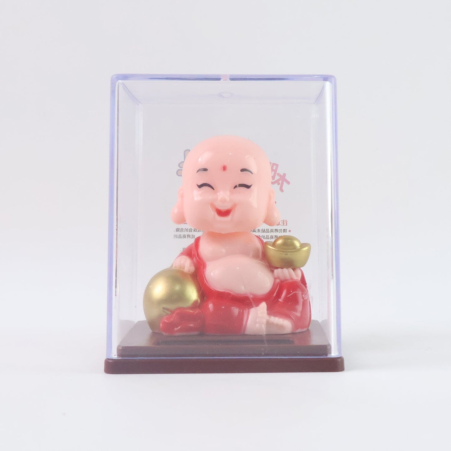 Solar Power Moving Head Buddha Statue Car Ornament (1 Pc / Mix Color) Your Brand