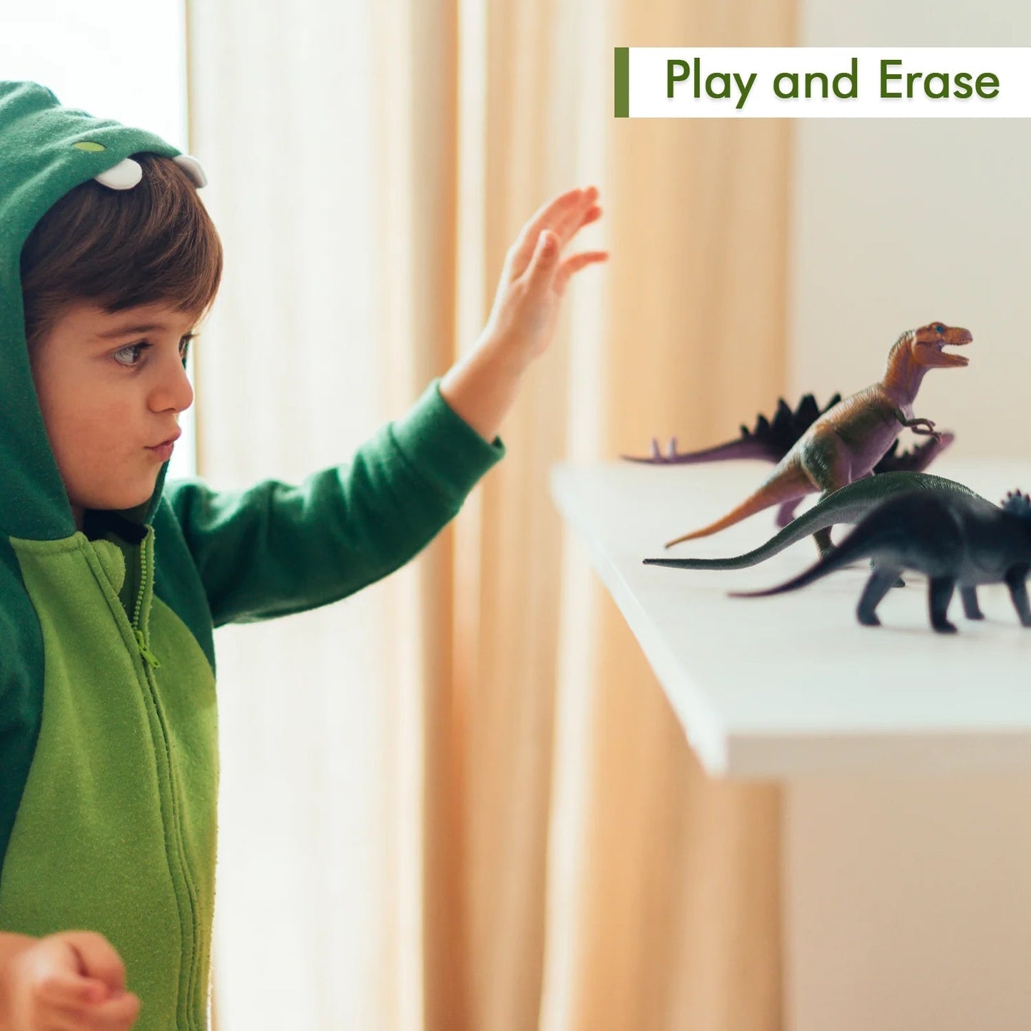 7 Piece Dinosaur Shaped Erasers for Kids - Animal Erasers, 3D Puzzle Your Brand