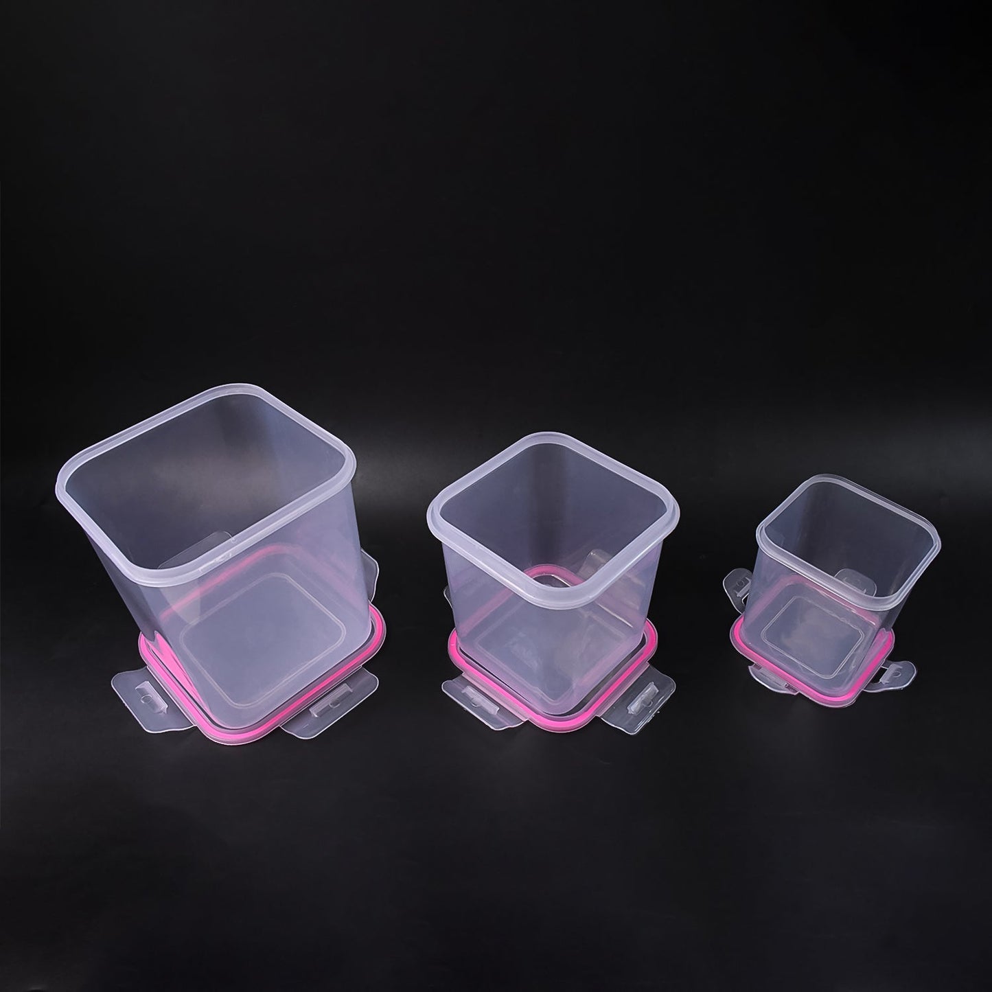Kitchen Storage Container Set Of 3 Pcs (250, 500, 1000 ML) Your Brand